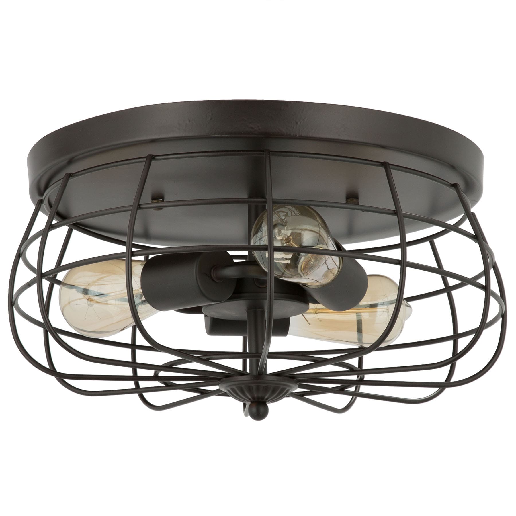 CO-Z HCF-1715-BZ 3 -Light 15-in Oil rubbed Bronze Flush Mount Light