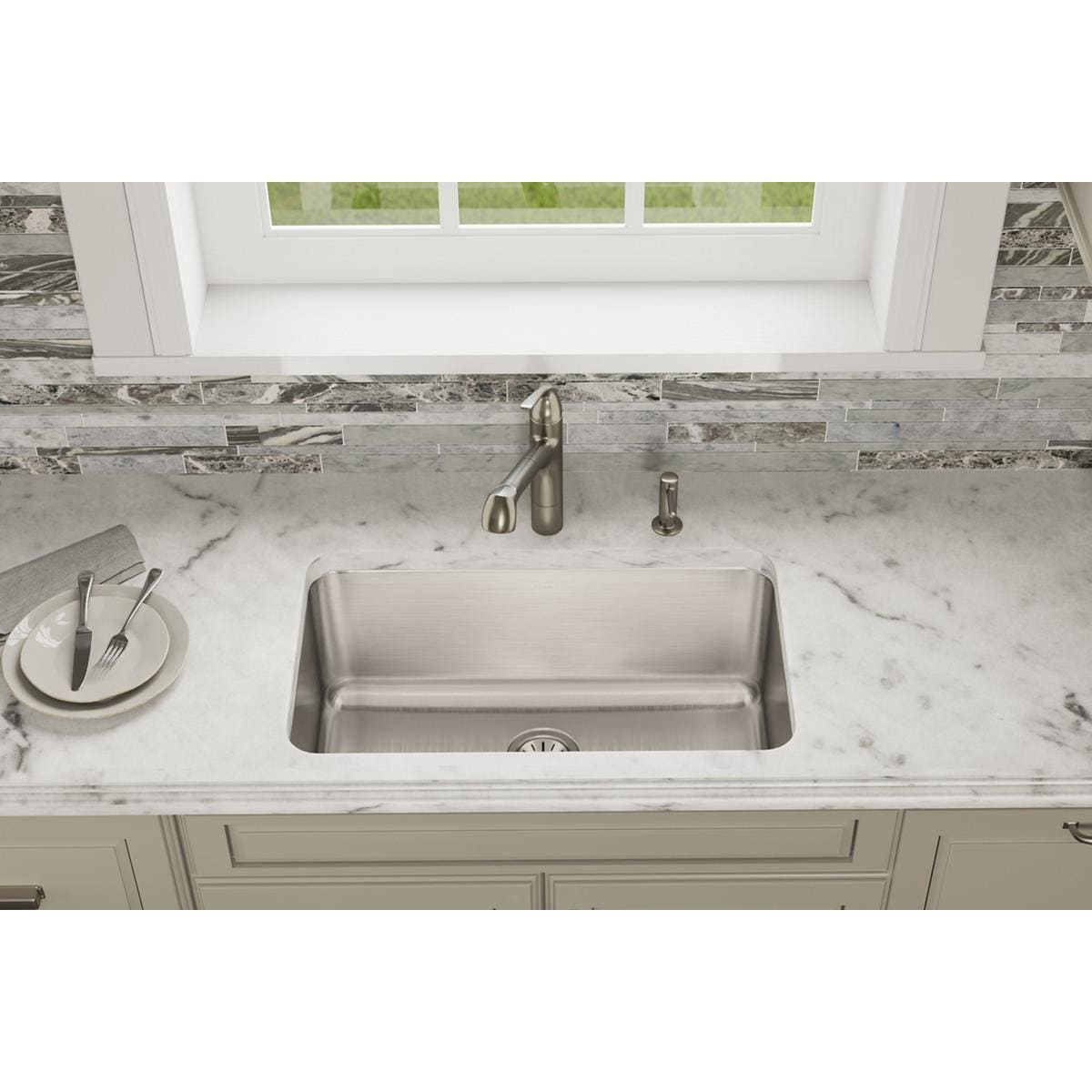Lustertone 31" Stainless Steel Single Bowl Undermount Sink