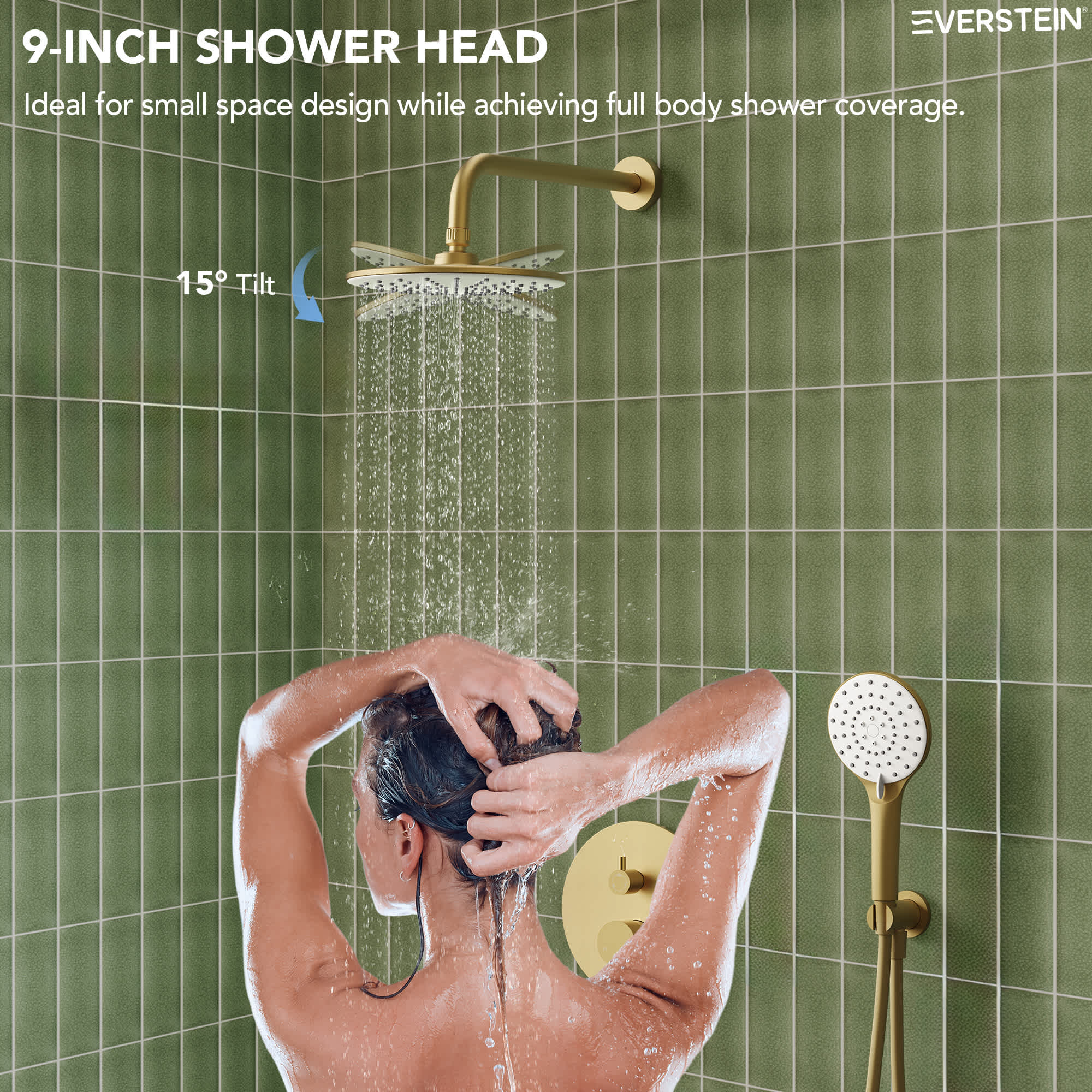 EVERSTEIN SFS-1076-GD9 Showerhead-Bar-Panels - View #7