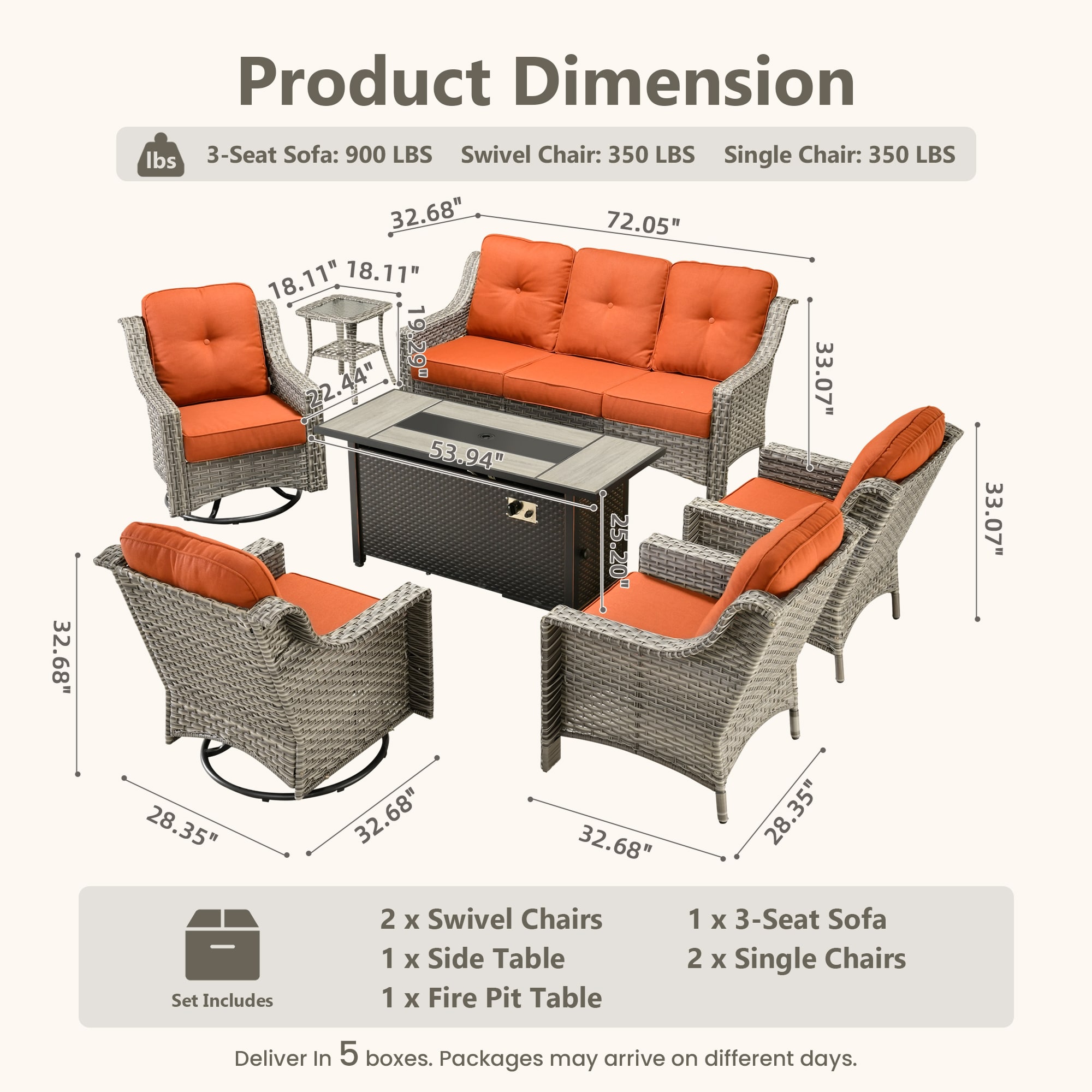 Caodoc L5-CFP03-YZPAD80C72 Patio-Sofas-Daybeds - View #6