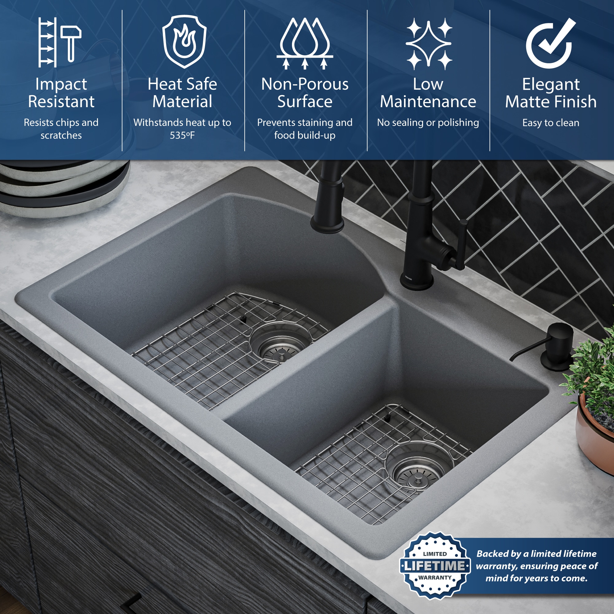 Karran QT-610-GR-PK1 Kitchen-Sinks - View #6