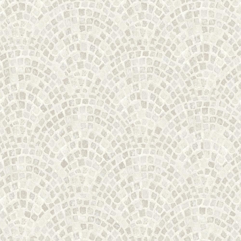 Graham & Brown 104879 Strata 56.0-Sq. Feet Natural Vinyl Textured Tile Unpasted Wallpaper
