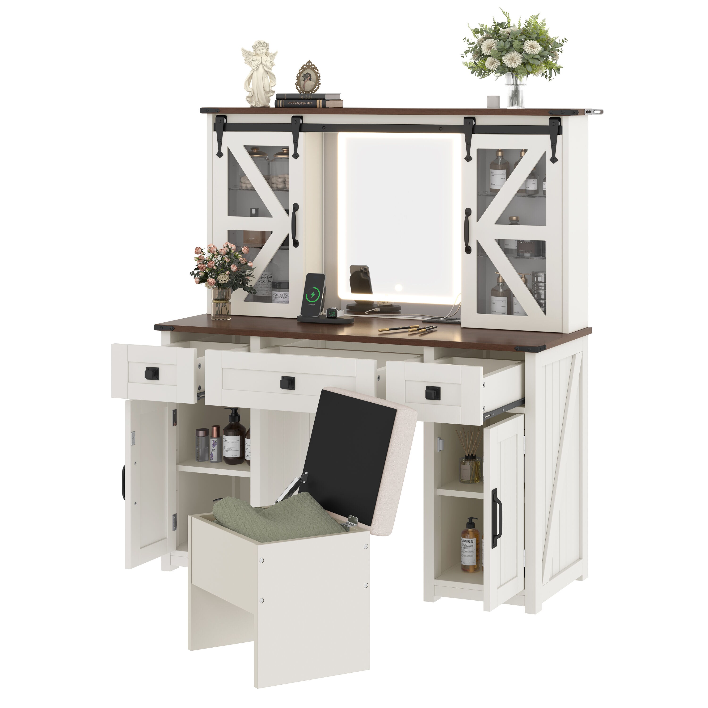 Homy Casa BEAU-WH Bedroom-Vanities - View #11