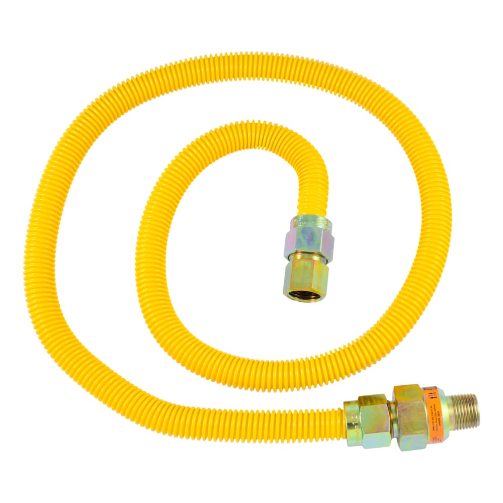 EASTMAN 48-in 1/2 -in FIP Inlet x 1/2 -in MIP Outlet Corrugated stainless steel Gas connector #30YE51V048B