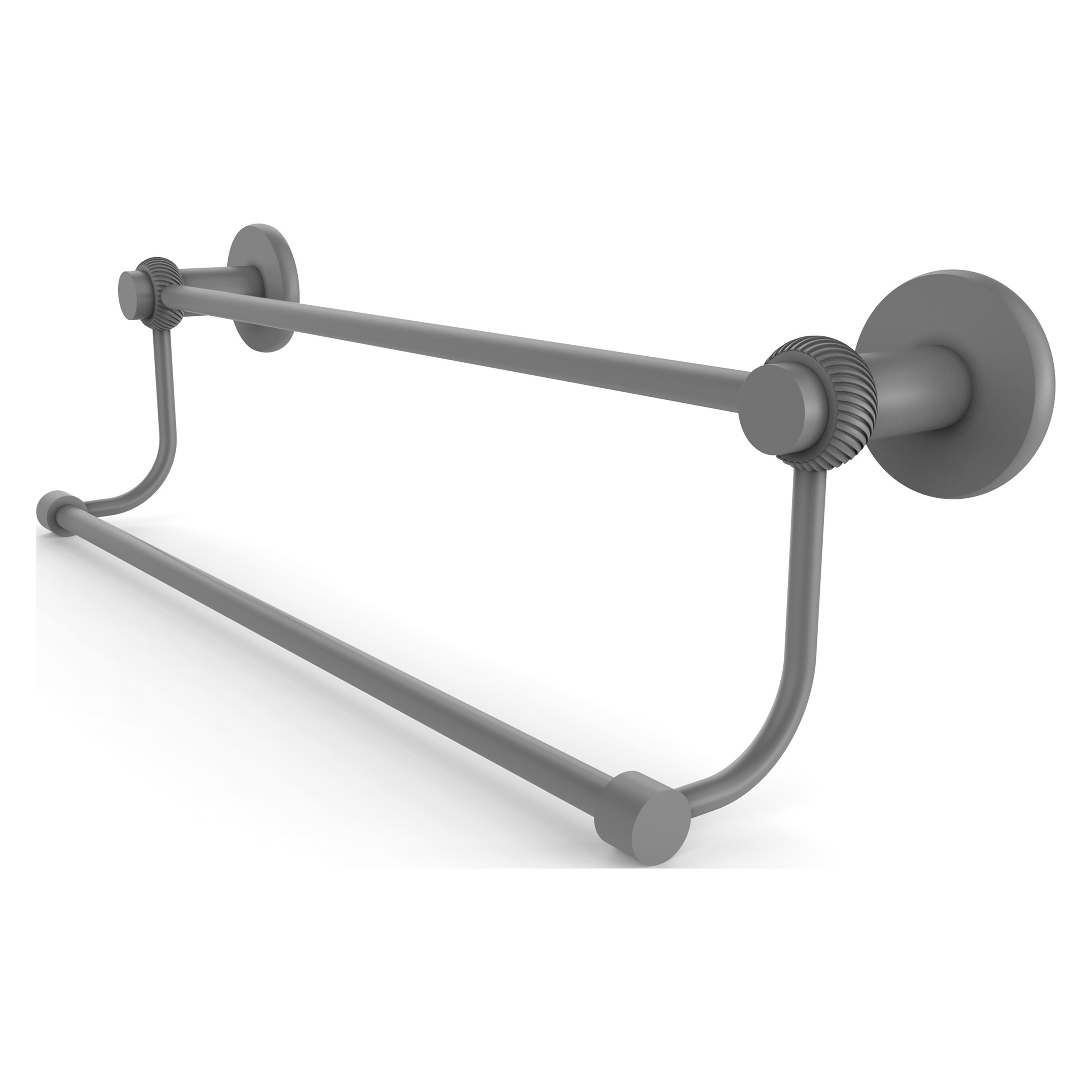 Allied Brass 9072T/30-GYM Mercury 30-in double Matte Gray Wall mount Double Towel Bar