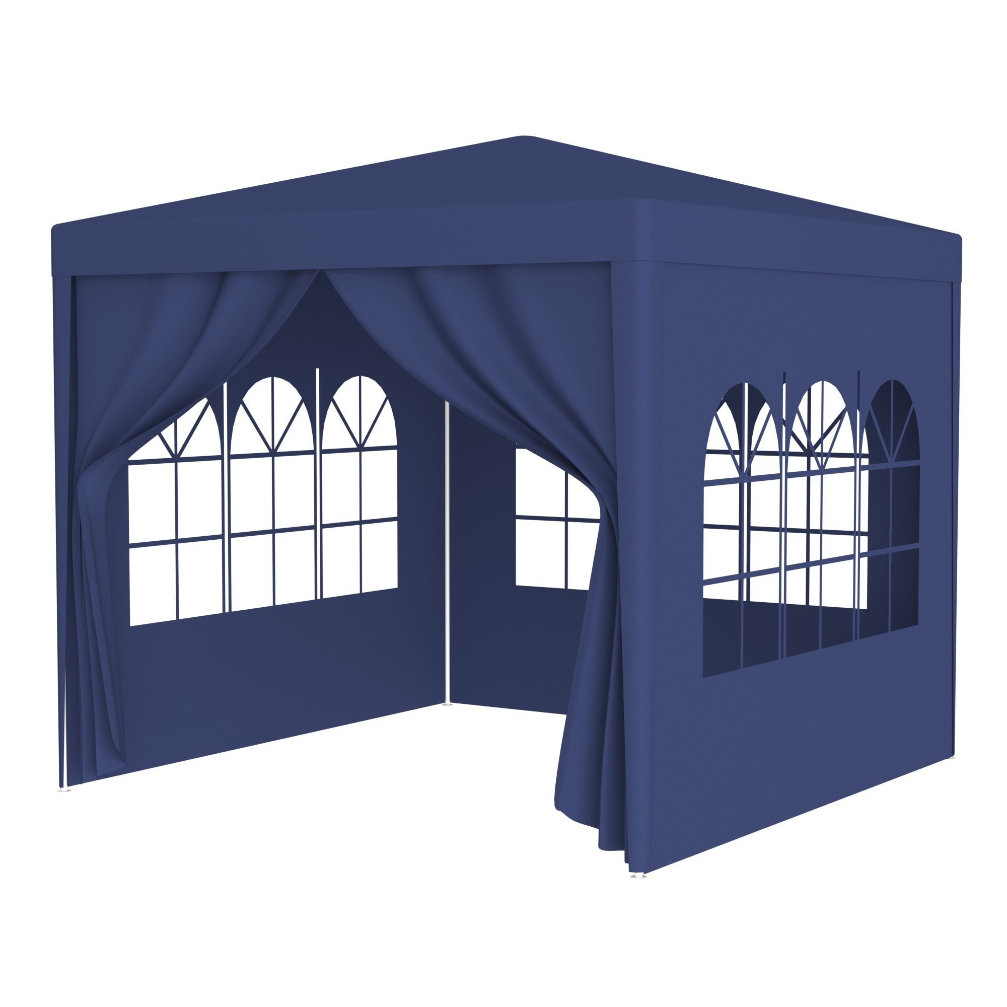ToolCat BZ2-37-PW 9.7-ft x 9.7-ft Blue Gazebo with Soft Top Roof