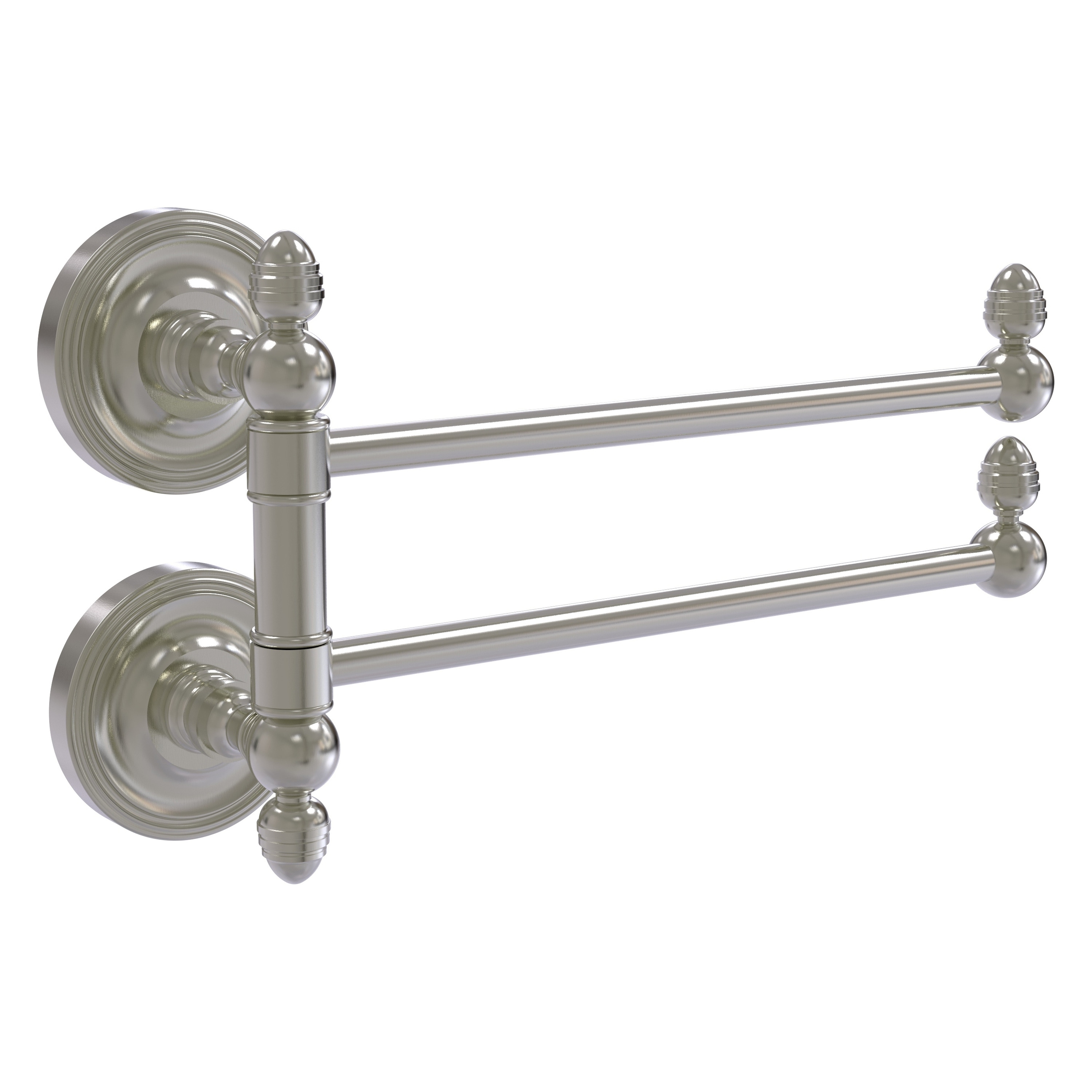 Allied Brass PR-GTB-2-SN Prestige Regal 12-in double Satin Nickel Wall mount Double Towel Bar