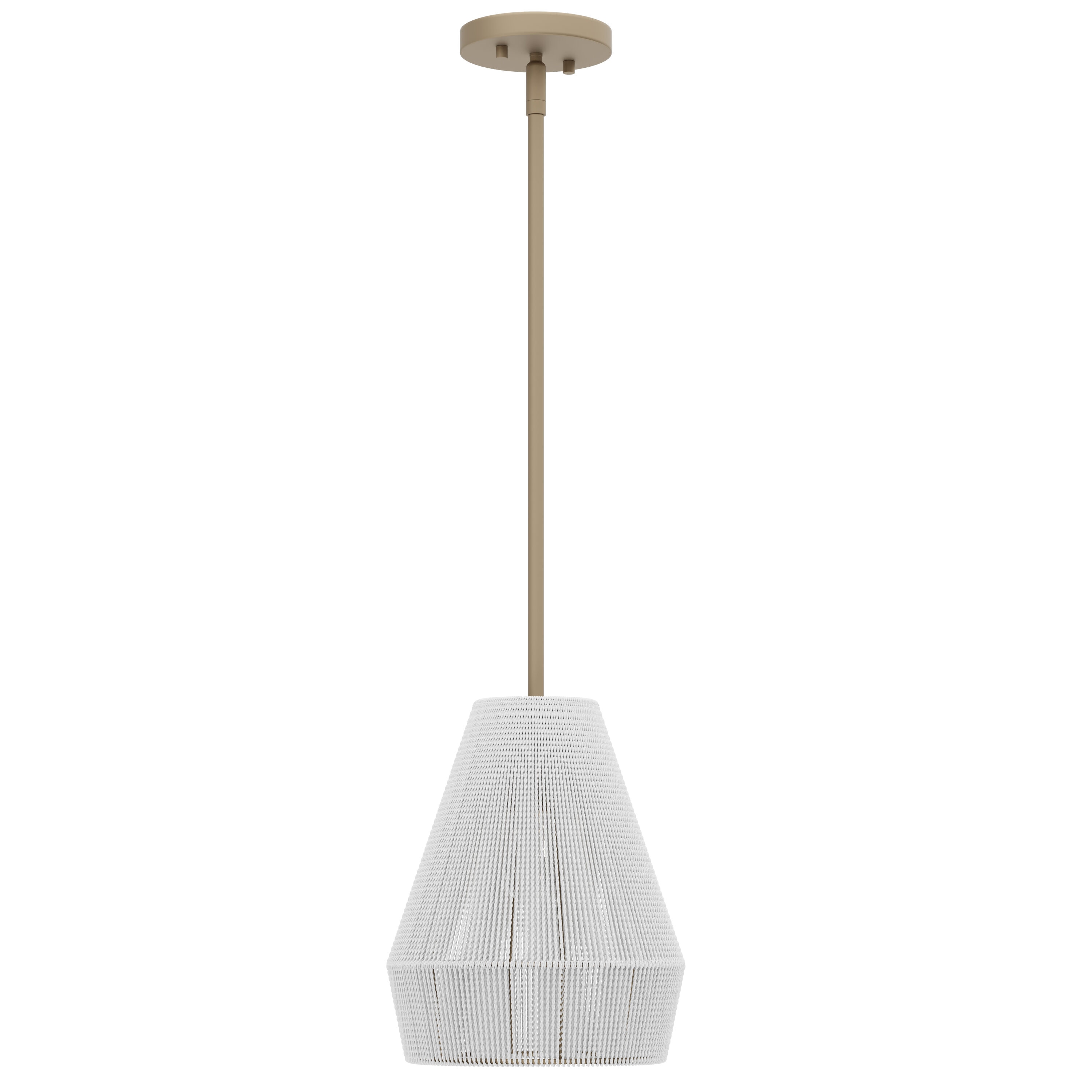 ACROMA 9901WHBD Salem Ivory Wash Rattan Modern/contemporary Drum Mini Hanging Pendant light