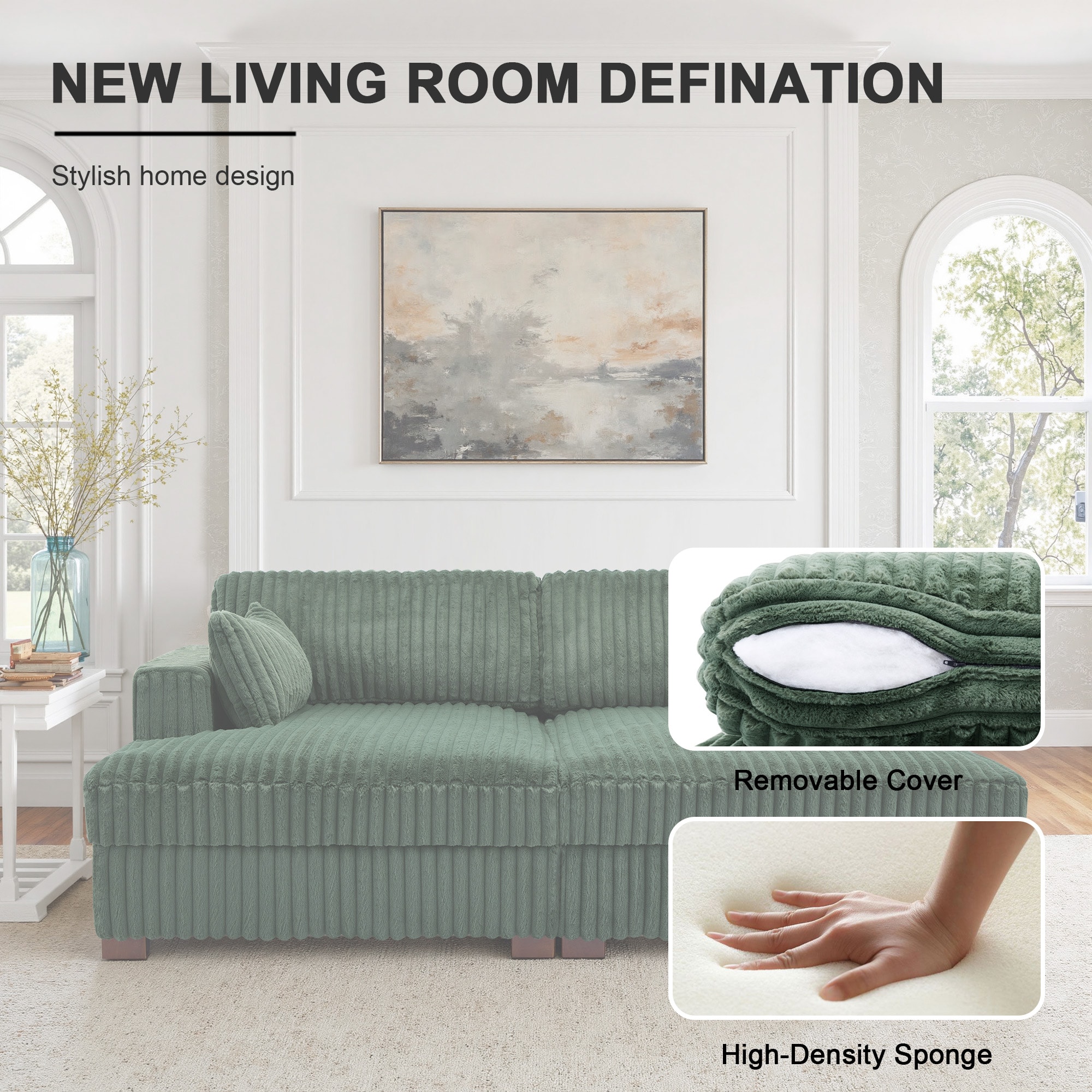 Dreamsidea LS-CS02F-RH GRE-L-R Sofas-Loveseats - View #6