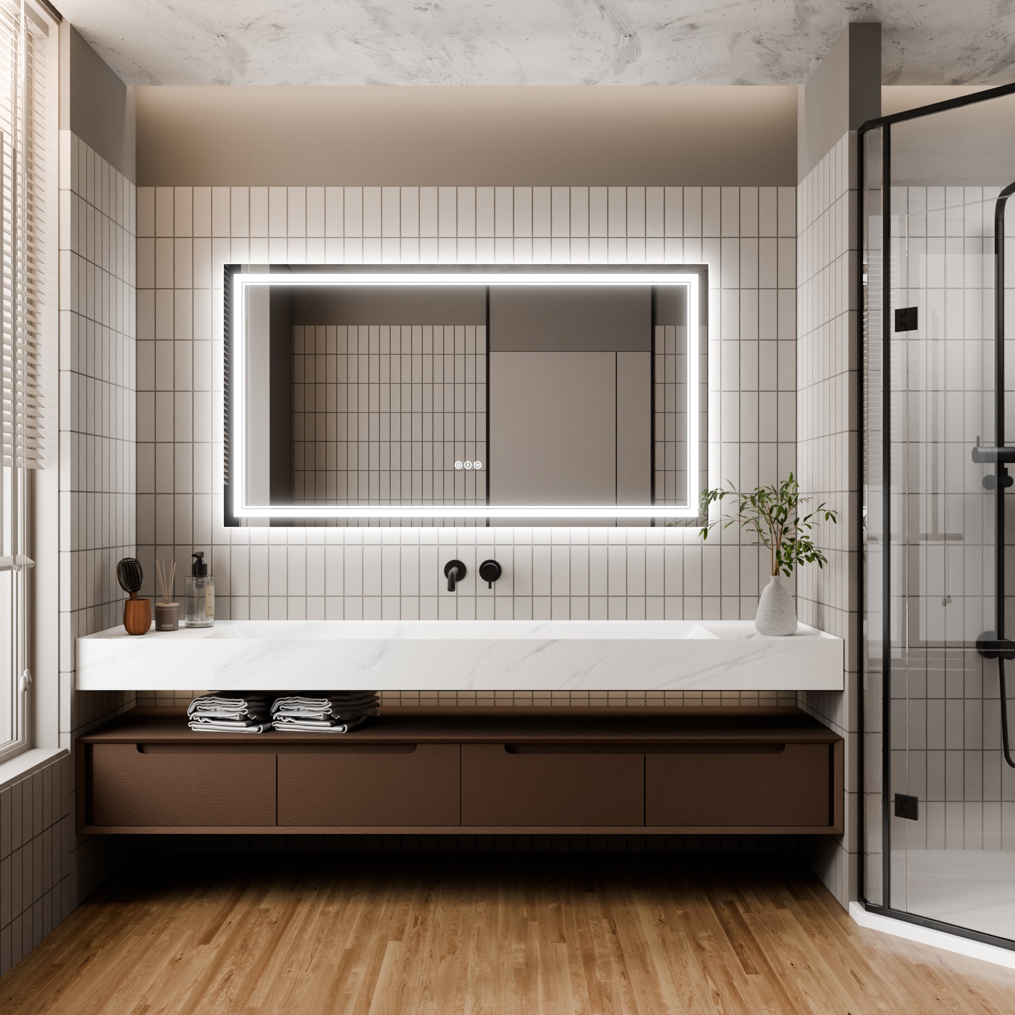 WELLFOR EX-TF3055 Framed-Bath-Mirrors - View #2