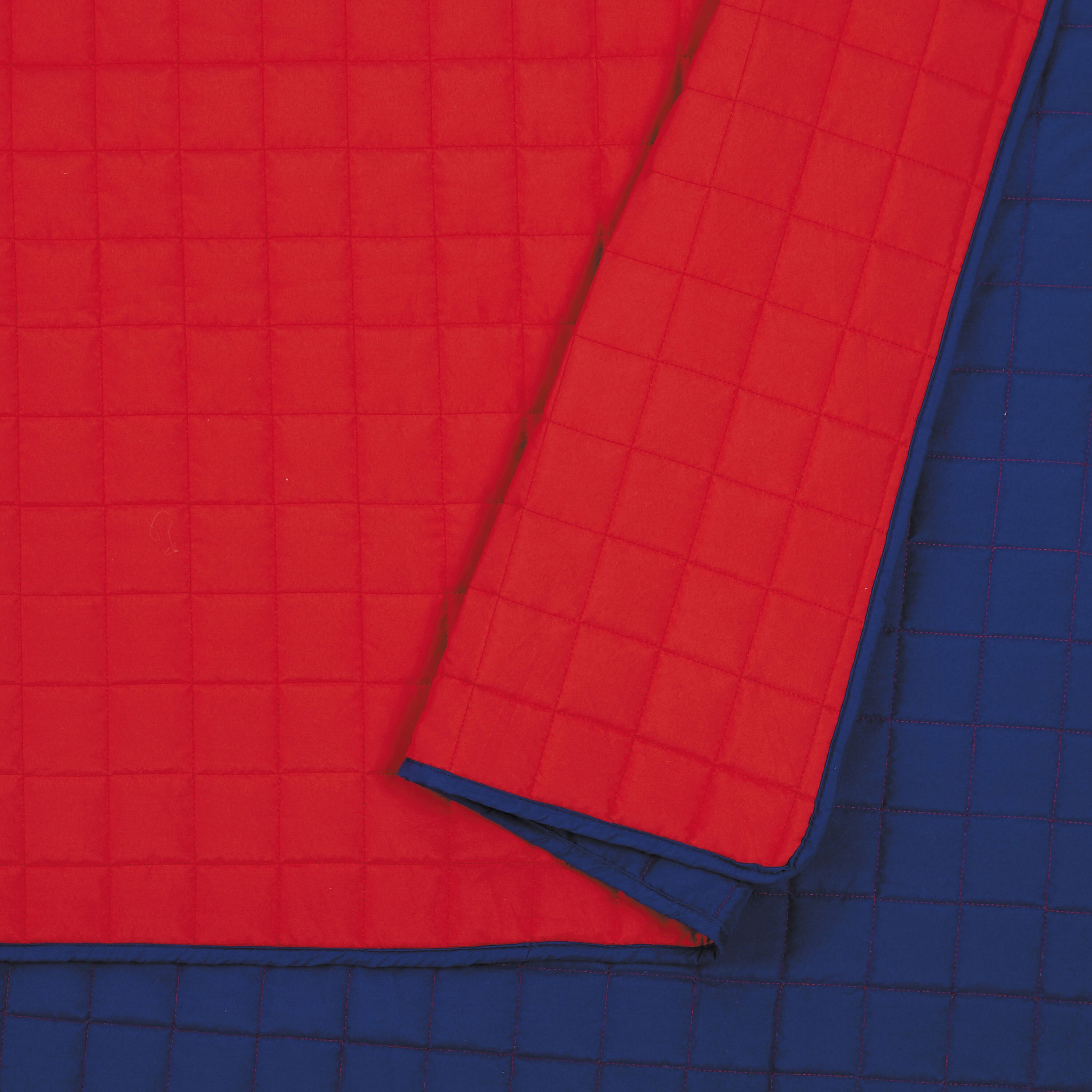 Kids Full Red Microfiber Reversible Quilt Set