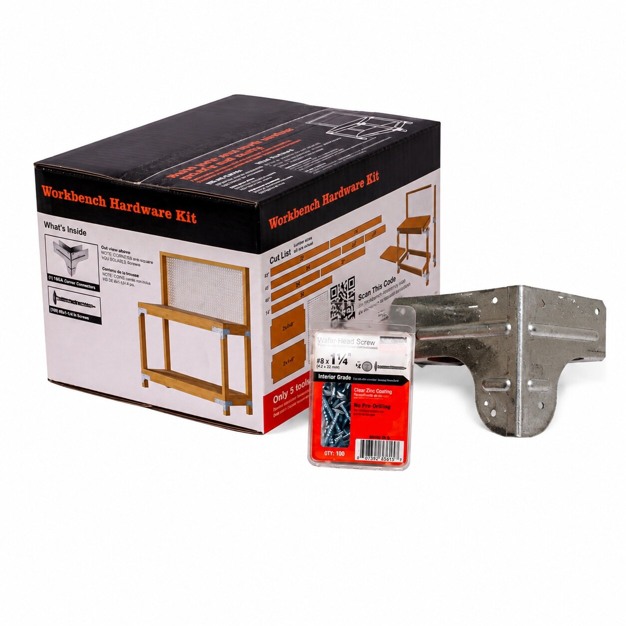 LAIFUCAM Workbench and Shelving Hardware Kit with Rigid Tie Corner ...