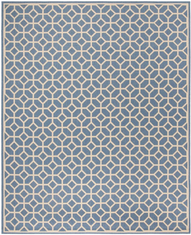 Safavieh LND127M-8 Linden Germaine 8 x 10 (ft) Loomed Polypropylene Blue/Creme Rectangular Indoor Abstract Coastal Area rug