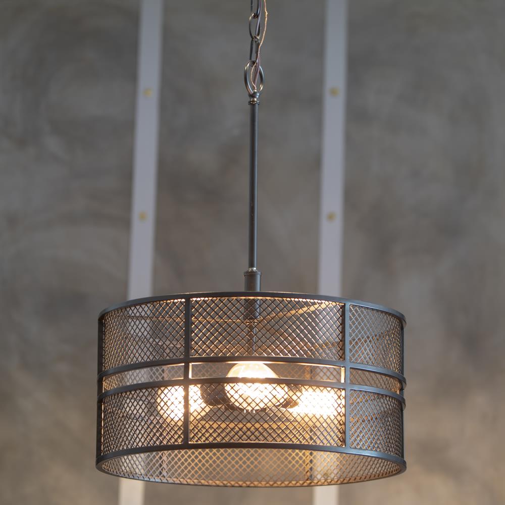 mesh drum chandelier