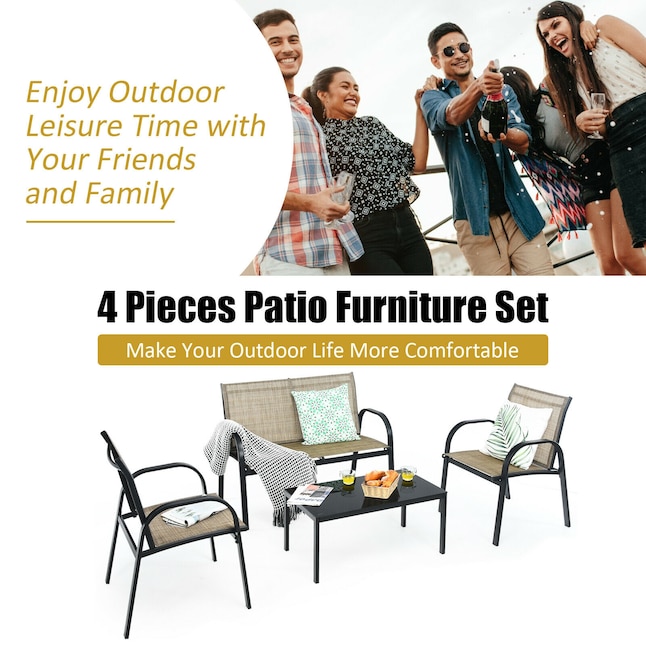 Clihome Outdoor Furniture 4 Piece Patio, How To Make Outdoor Furniture More Comfortable