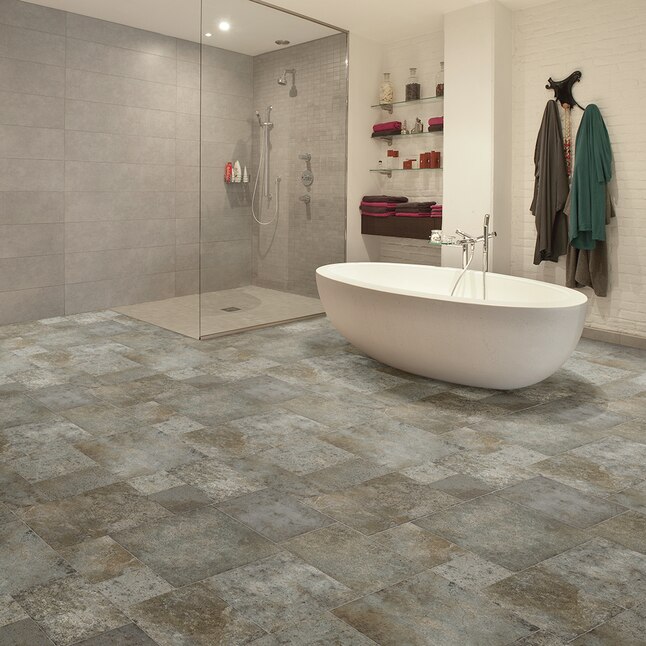 Congoleum AirStep Evolution Pathways 12-ft W x Cut-to-Length Finger Lakes Trail Stone Look Low-Gloss Finish Sheet Vinyl Congoleum AirStep Evolution Pathways 12-ft W x Cut-to-Length Finger Lakes Trail Stone Look Low-Gloss Finish Sheet Vinyl