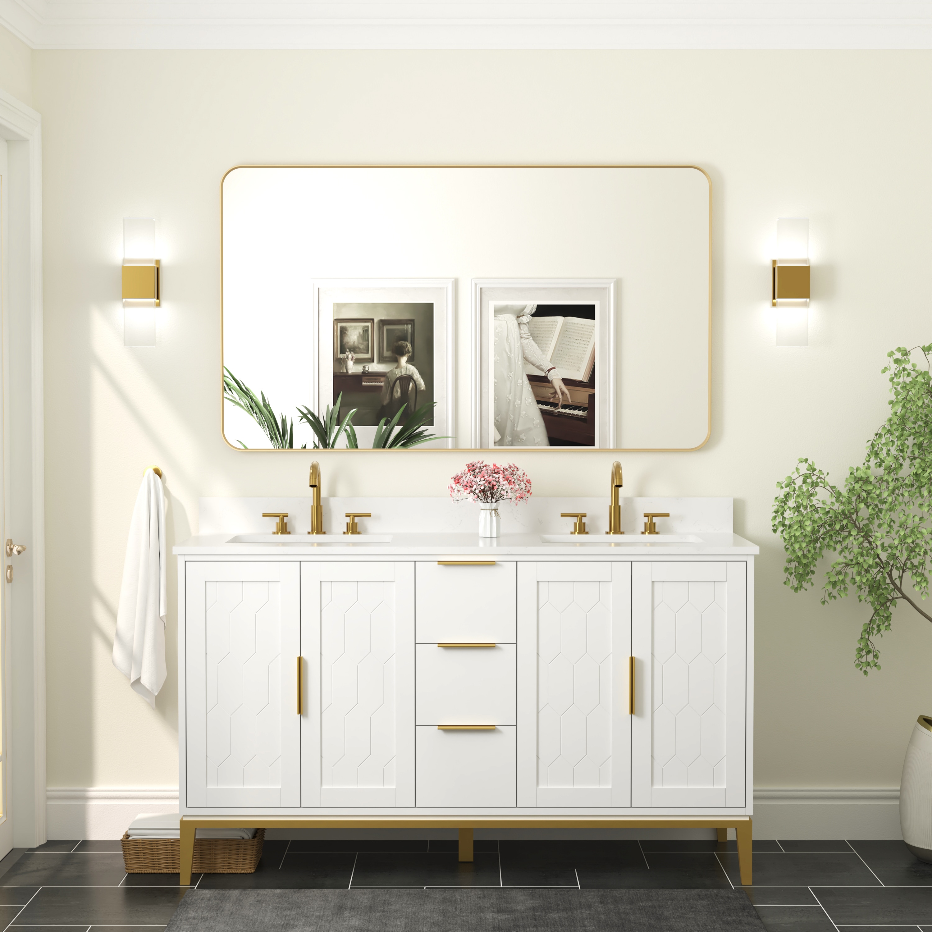 WELLFOR EX-4024DHJS Framed-Bath-Mirrors - View #3