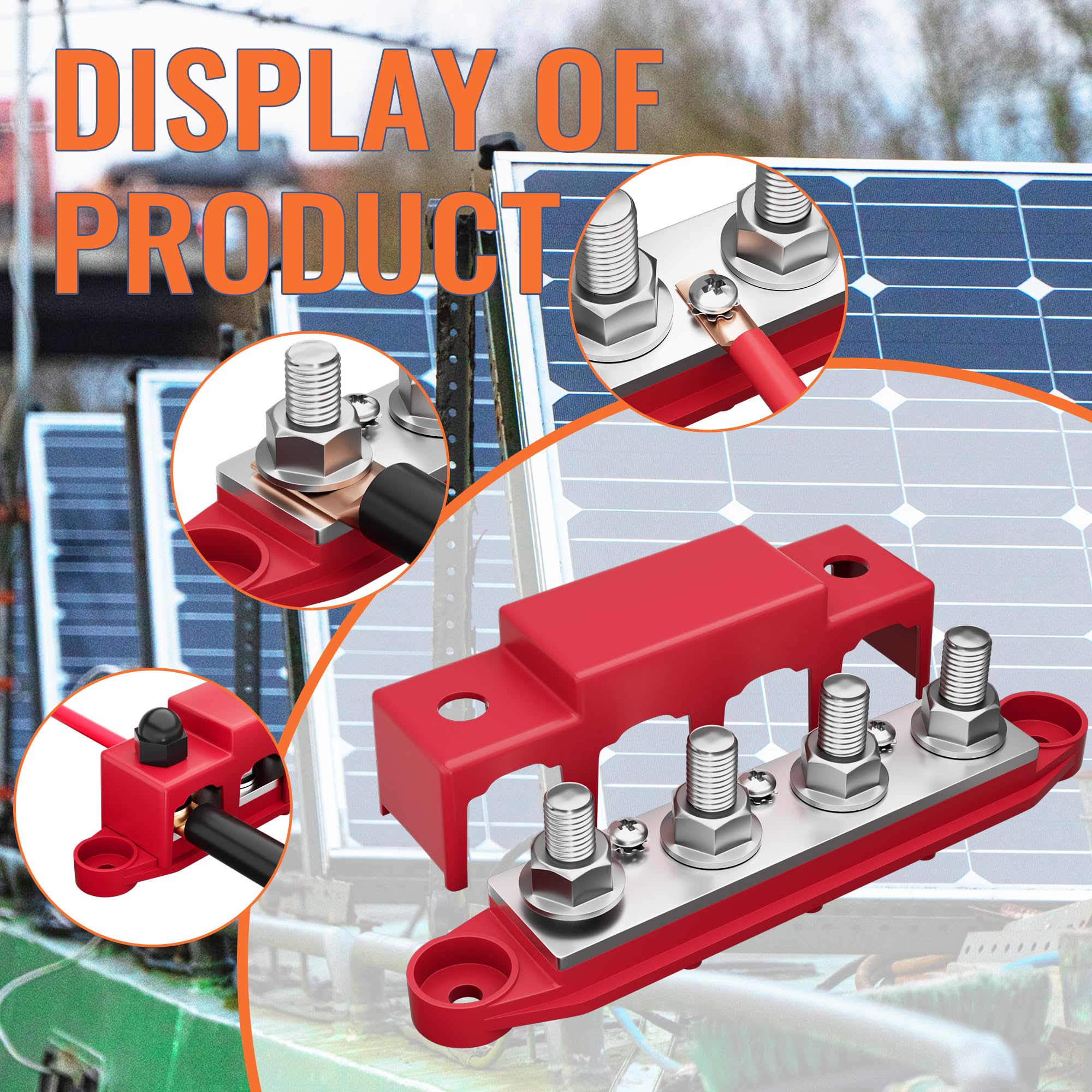 Misopily Power Distribution Block Bus Bar 12V 250A with Four Five ...