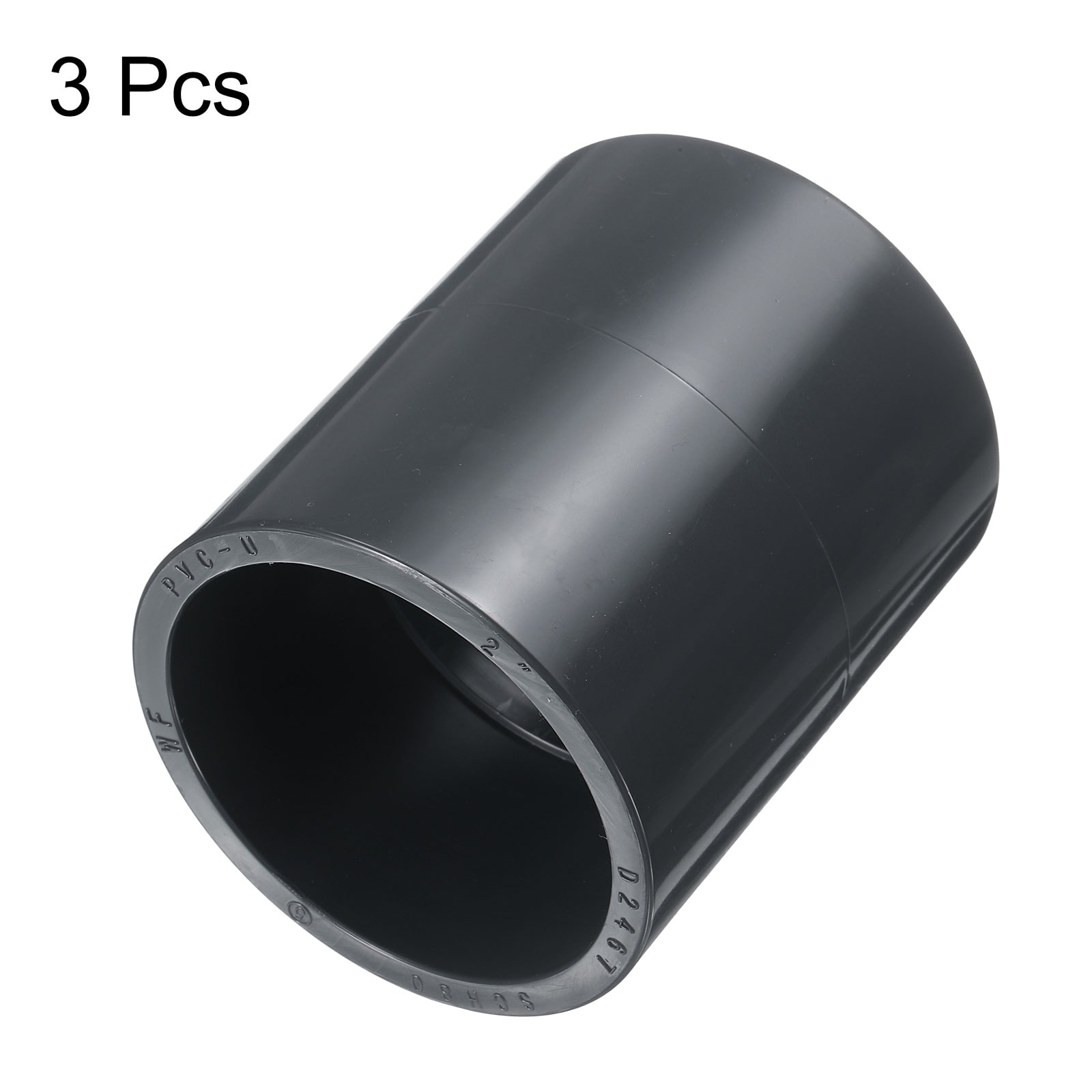 Harfington 3pcs PVC Pipe Coupling Adapter 2 Inch Straight Socket ...