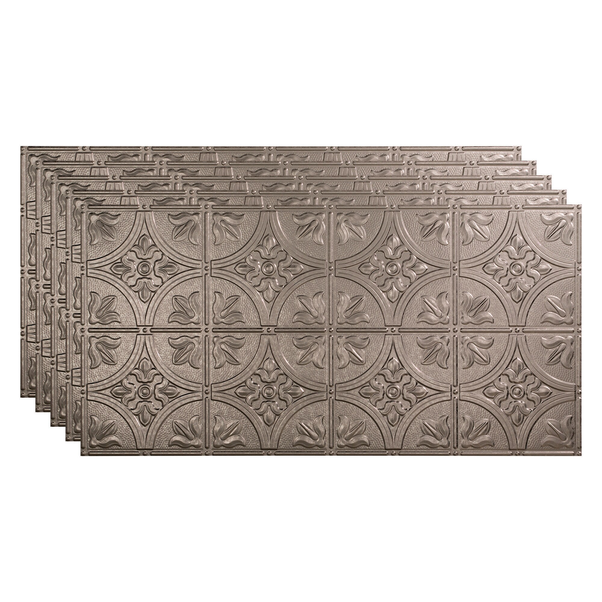 Fasade PG5130 4-ft x 2-ft Traditional 1 Galvanized Steel PVC Surface-mount Ceiling Tile ( 5 -Pack, 40-Sq. Feet / Case )