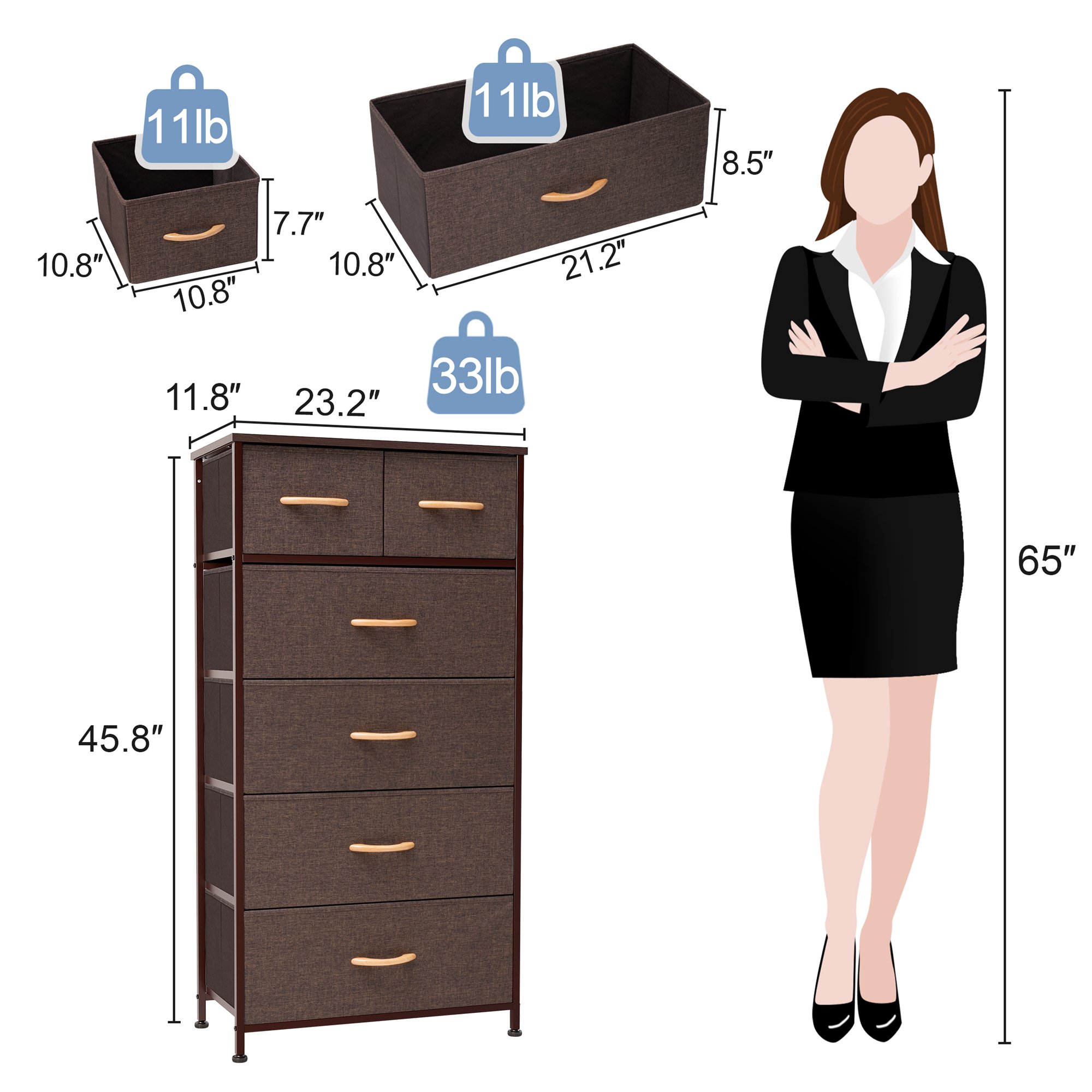 CloudFly CL-HD019BRN dressers - View #6