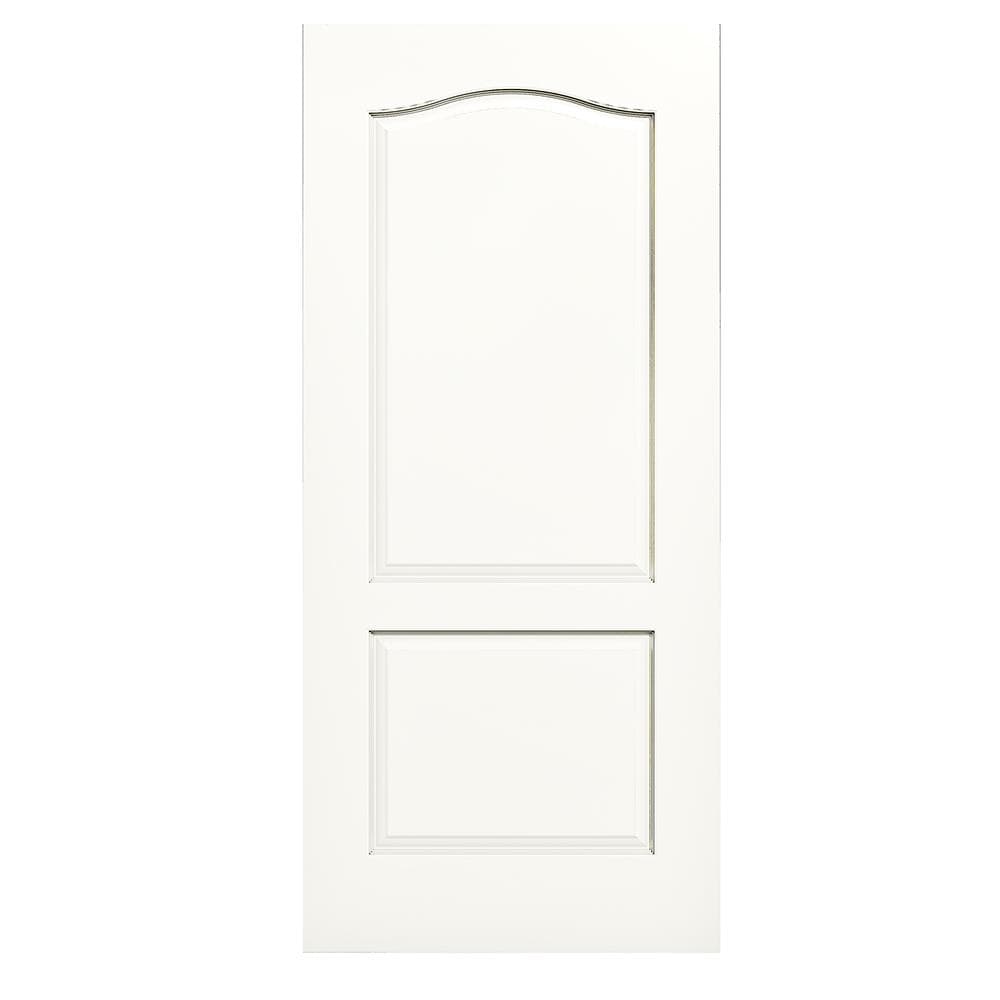 28-in x 80-in White 2-panel Arch Top Textured Hollow Core Prefinished Molded Composite Slab Door | - RELIABILT LO1001258