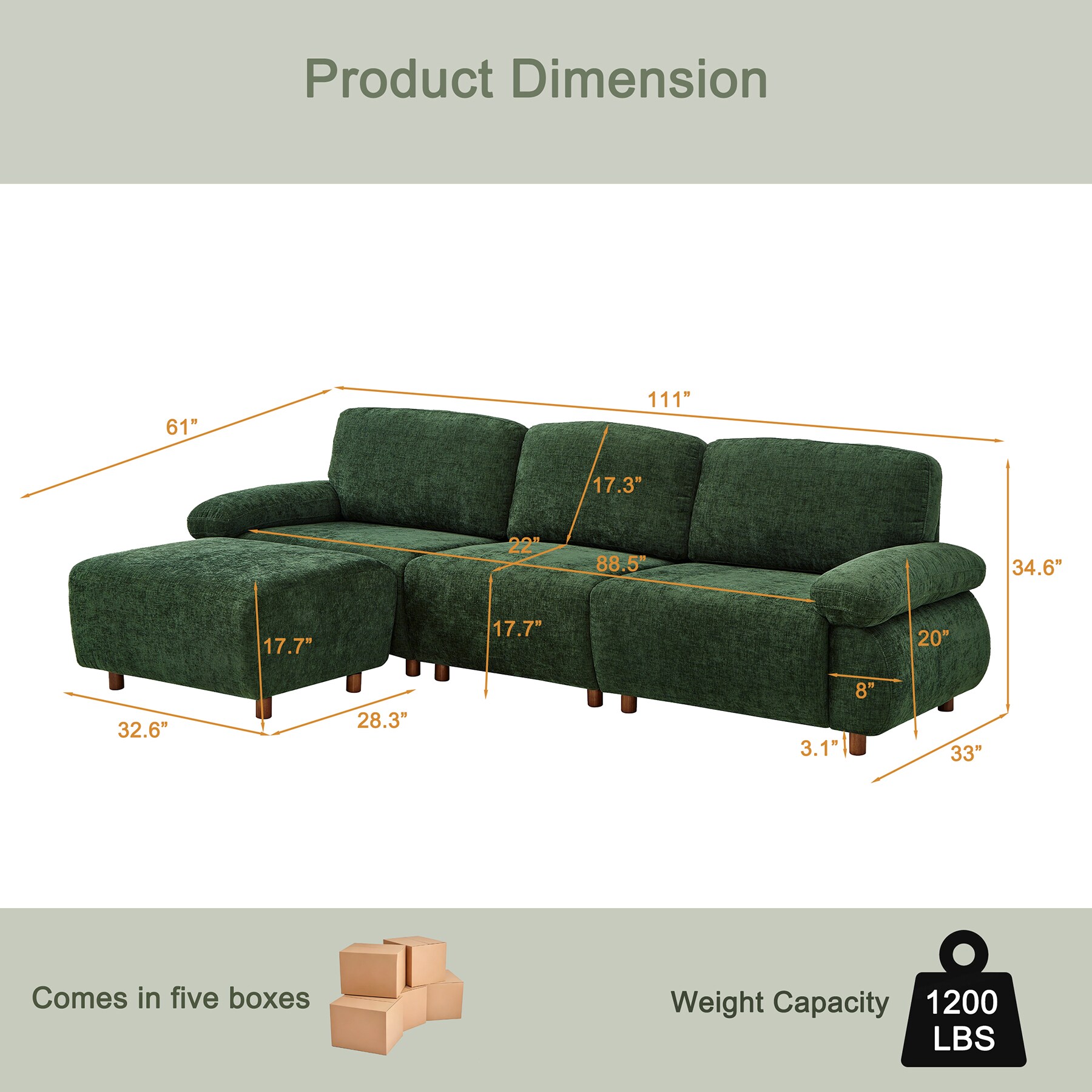 SINOFURN SYA3100096BG Sofas-Loveseats - View #3
