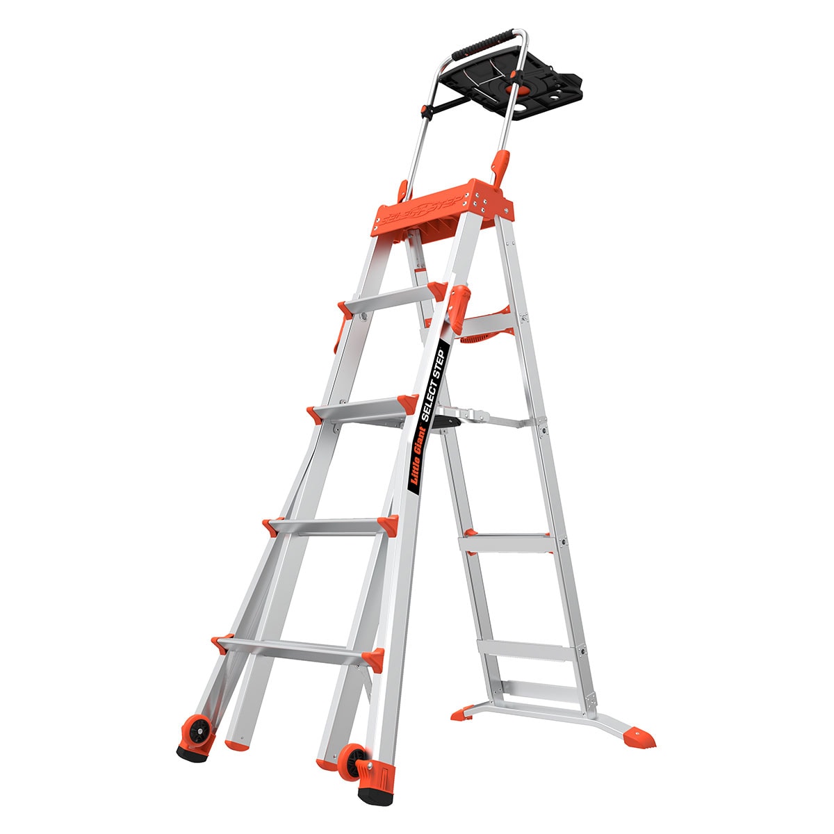 Little Giant Ladders Select Step M5 8-ft Aluminum Type 1a- 300-lb Load  Capacity Telescoping Step Ladder in the Step Ladders department at