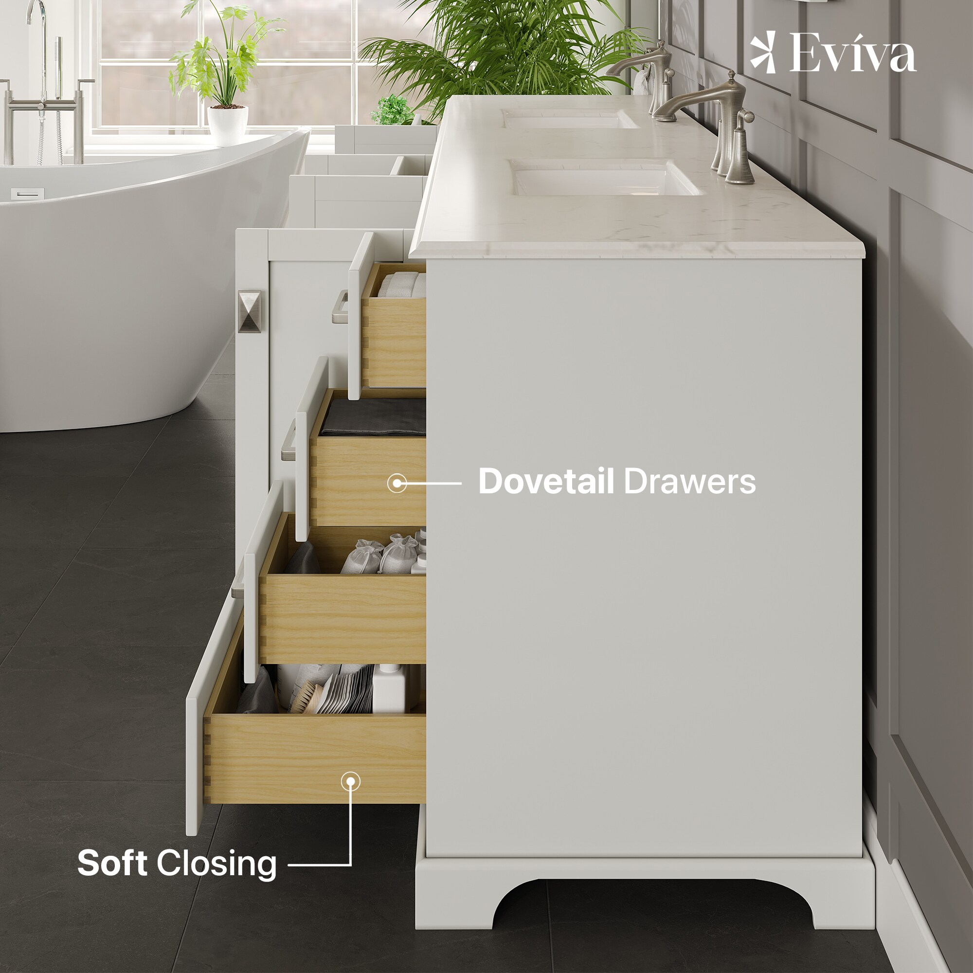 Eviva EVVN416-84WH-Q Bath-Vanity-Combo - View #5