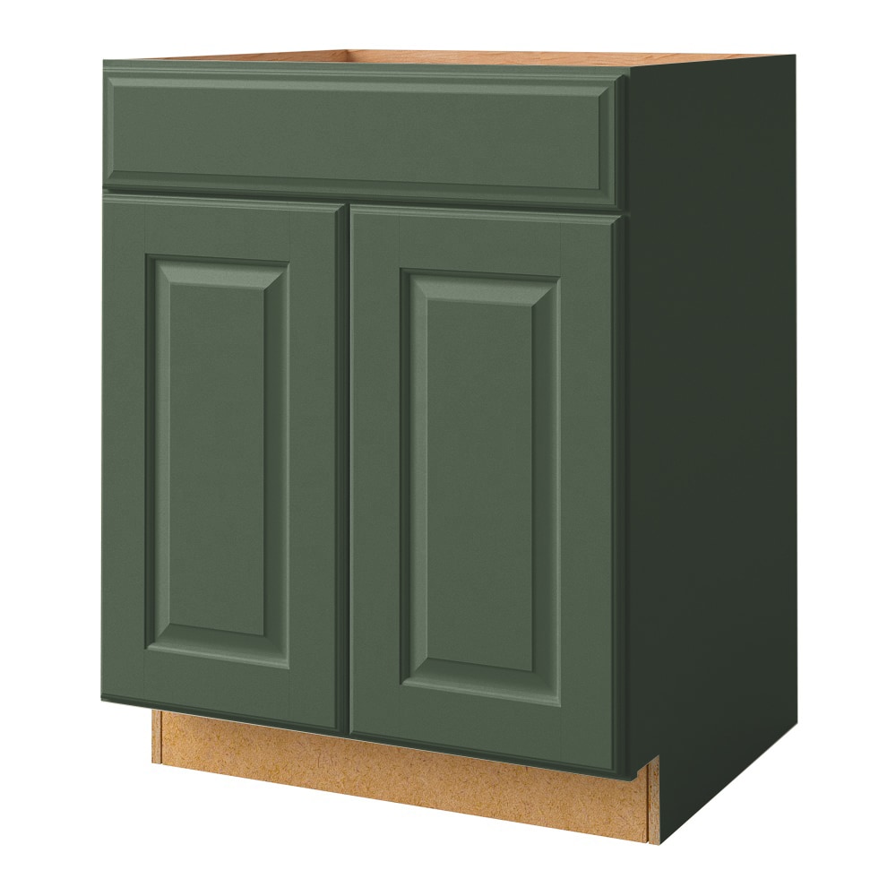 allen + roth 25280MT Marston 27-in W x 34.5-in H x 24-in D Sage Sink Base Fully assembled Cabinet Raised Panel