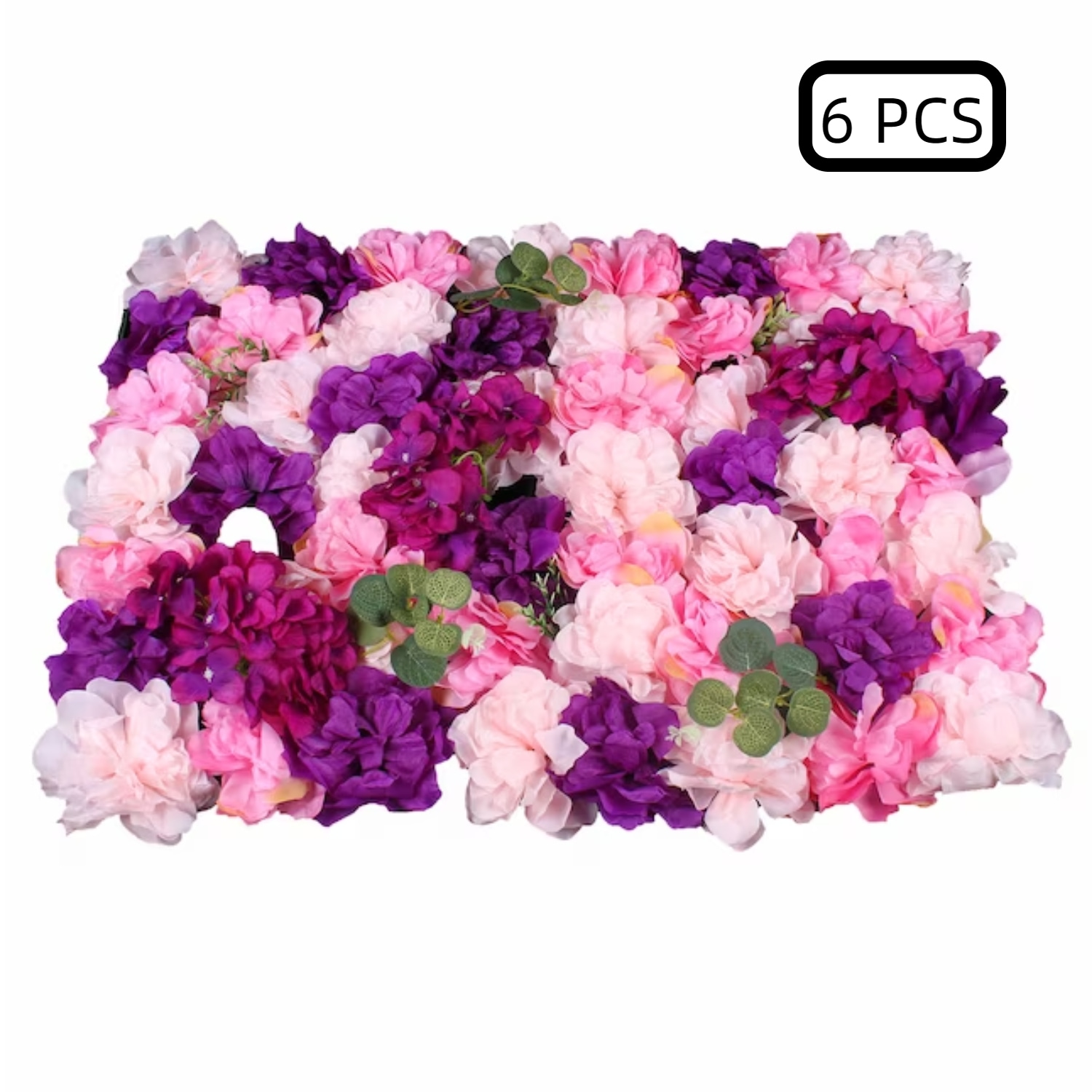 CNCEST OT-ZJGJ-4818 wedding/party 23.62-Inches W x 15.74-Inches H 6 pcs Silk Pink Purple Flower for Wedding Rose Garden Trellis