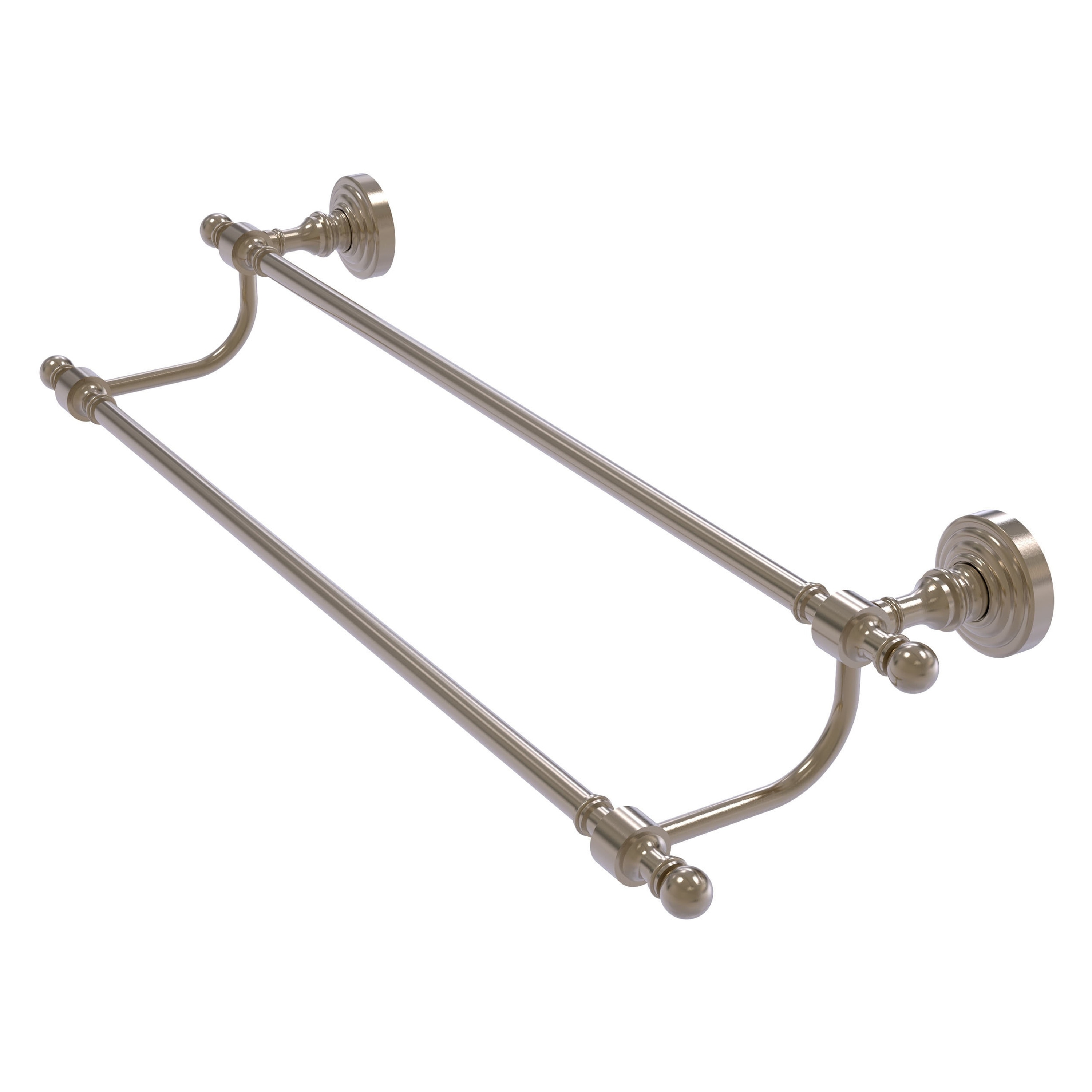 Allied Brass RW-72/24-PEW Retro Wave 24-in double Antique Pewter Wall mount Double Towel Bar