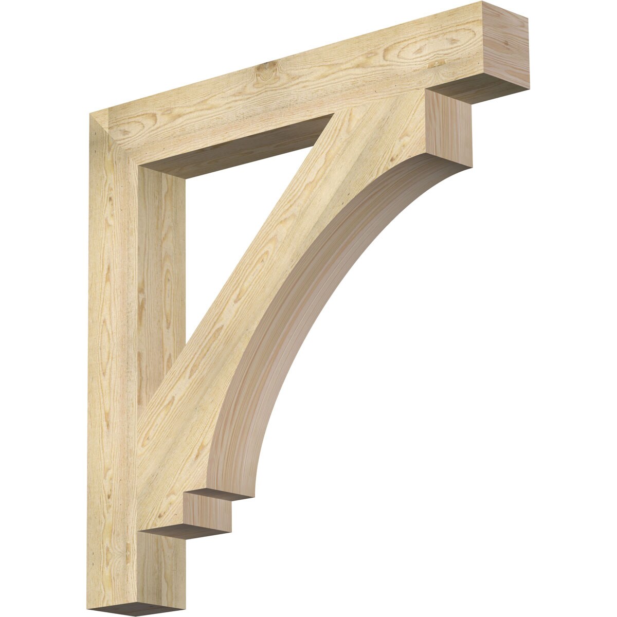 Ekena Millwork BKT06X44X44IMP05RDF Imperial Block Rough Sawn 6-in x 44-in x 44-in Douglas fir Brown Wood Standard bracket