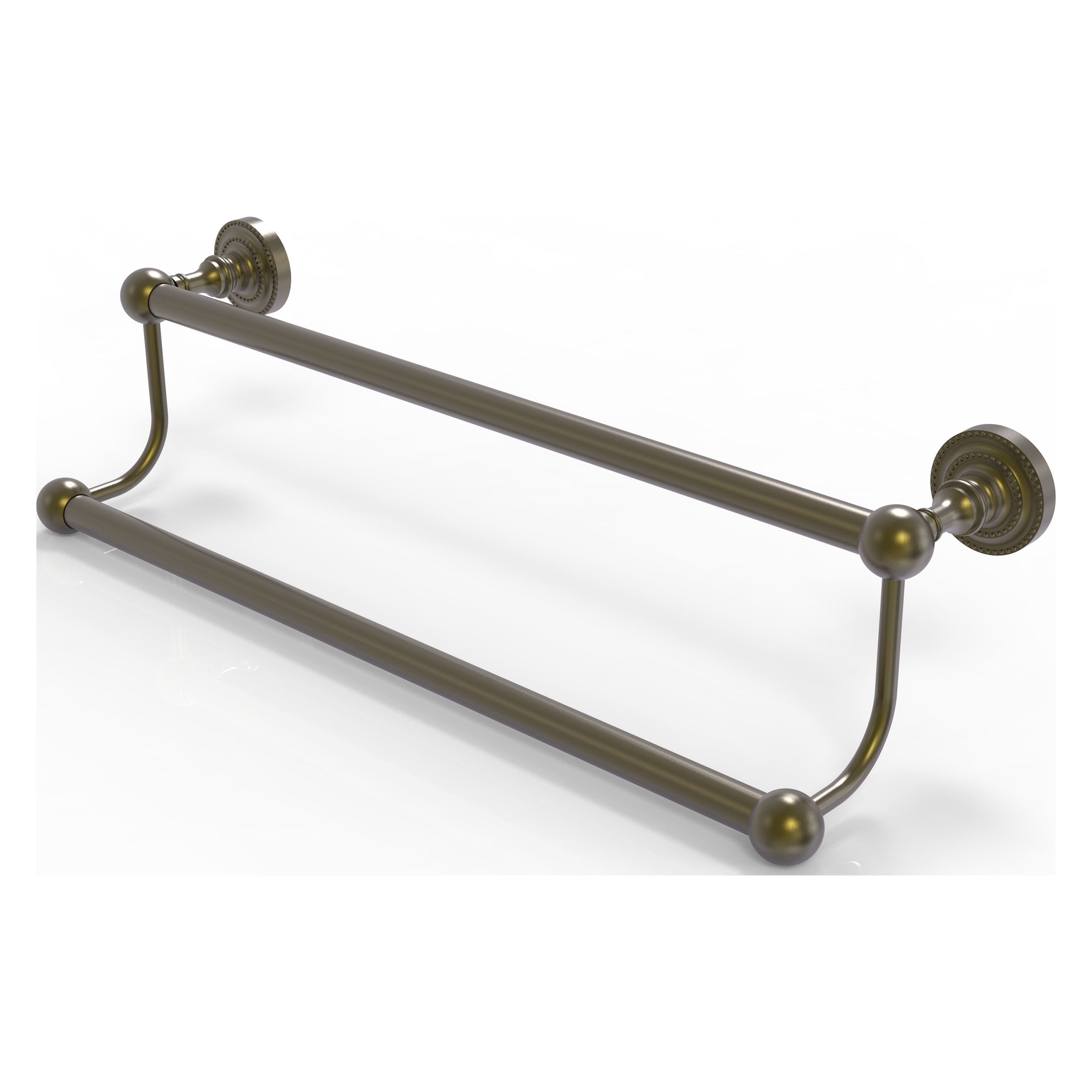 Allied Brass DT-72/18-ABR Dottingham 18-in double Antique Brass Wall mount Double Towel Bar