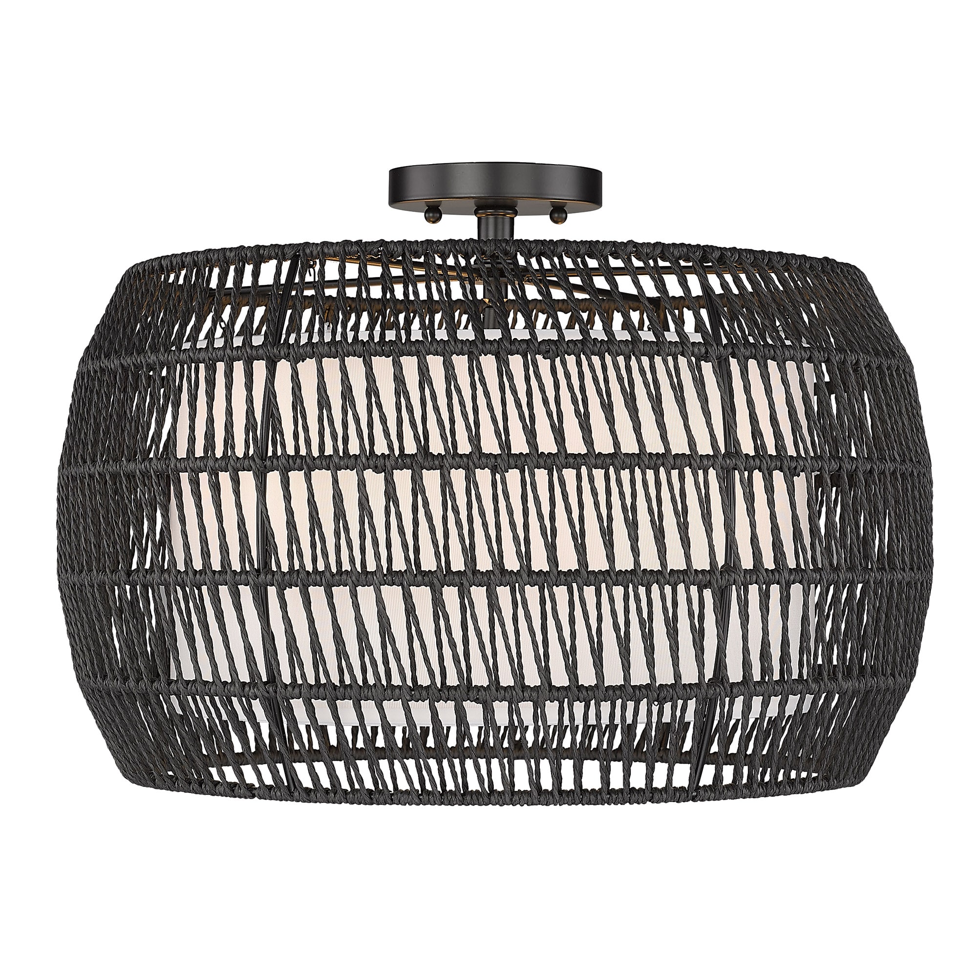 Golden Lighting 6805-4SF BLK-MBR flushmounts - View #2