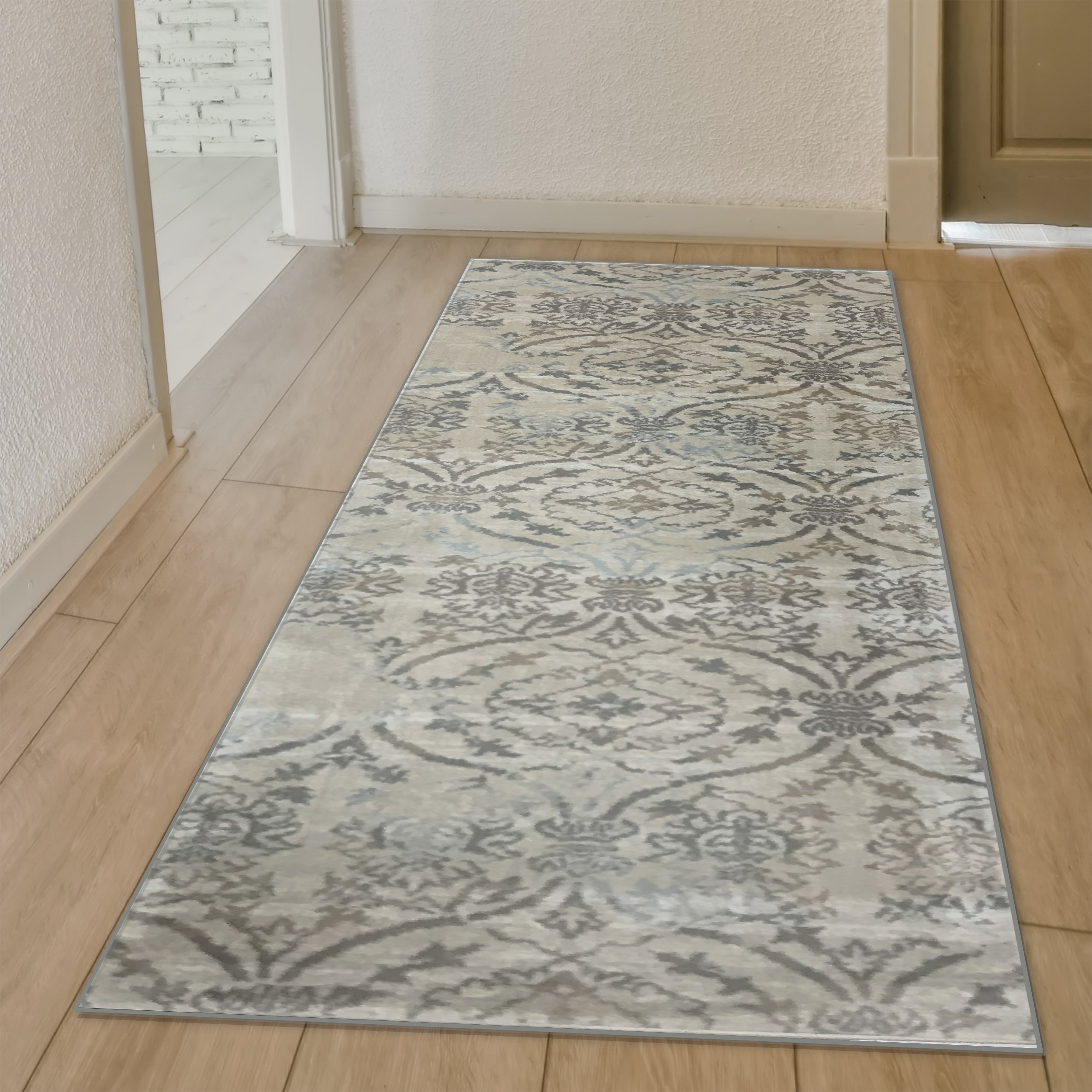 Radici USA 3746/1013/BEIGE Pisa 2 x 8 (ft) Polypropylene Beige Rectangular Indoor Abstract Bohemian/Eclectic Runner rug