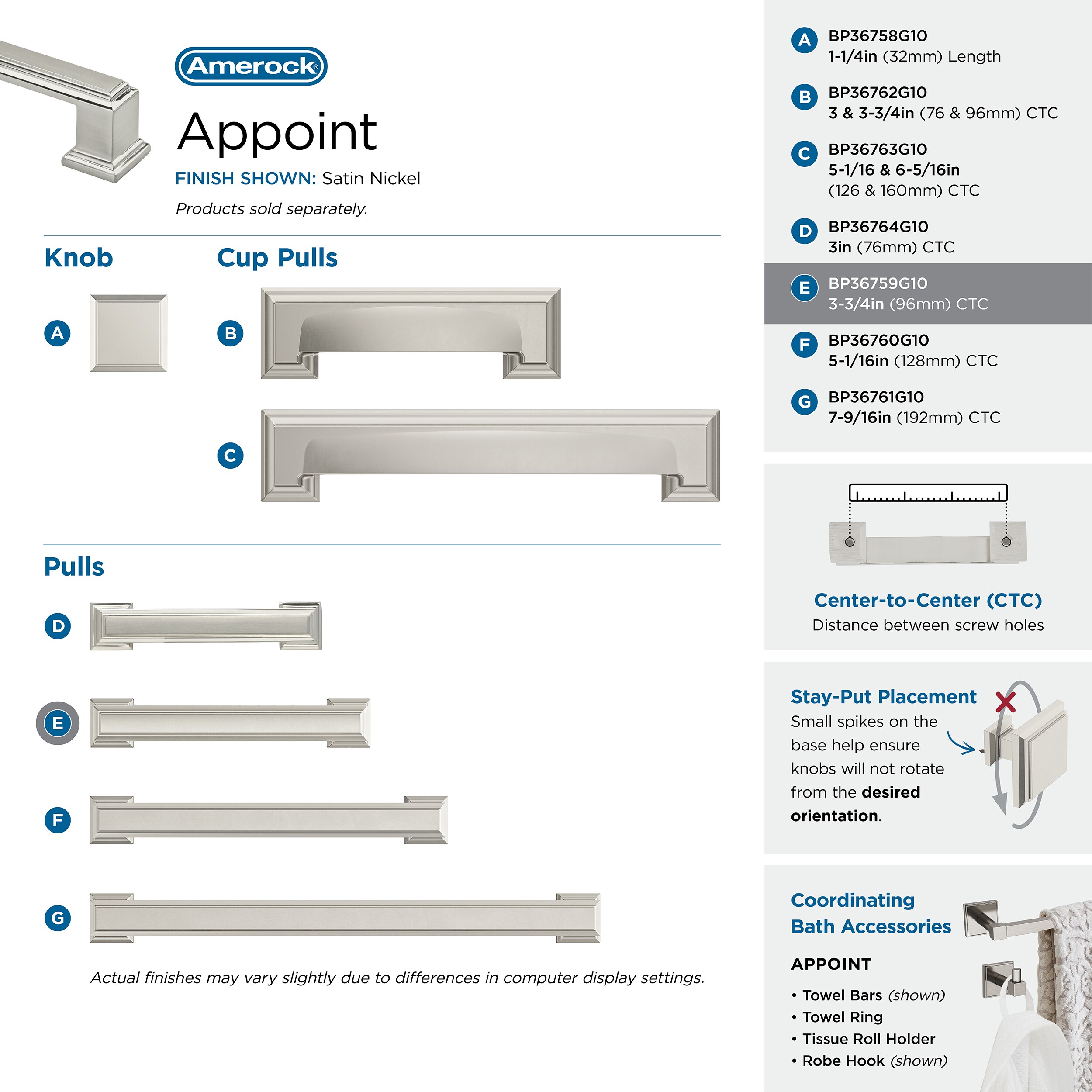 Amerock BP36759G10 Cabinet-Pulls - View #10