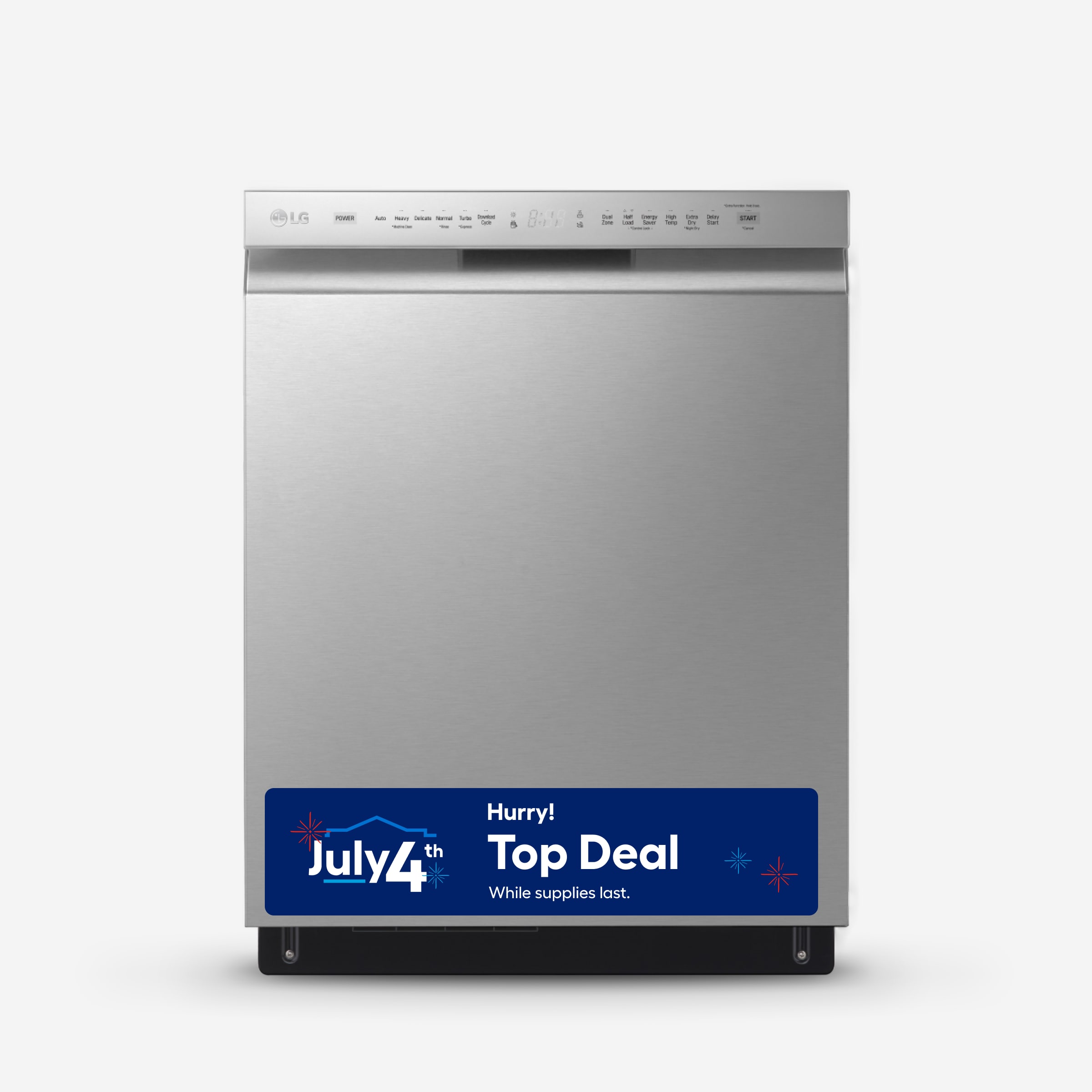 LG LDFN4542S QuadWash 24-in Front Control Built-in Dishwasher With Third Rack ( PrintProof Stainless Steel ) ENERGY STAR, 48-Decibel Very Quiet Sound Level