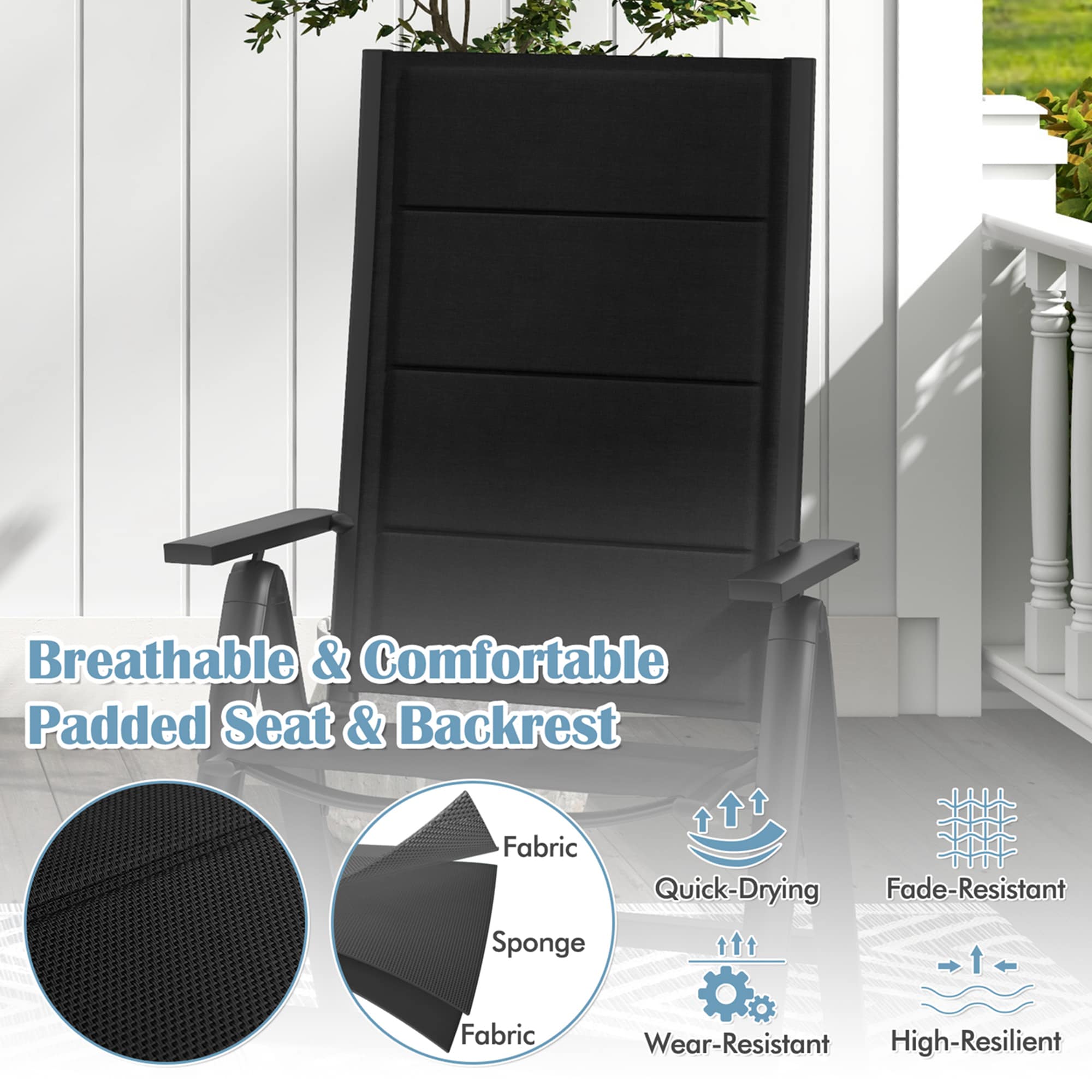 Costway HCST00489 Patio-Chairs - View #7