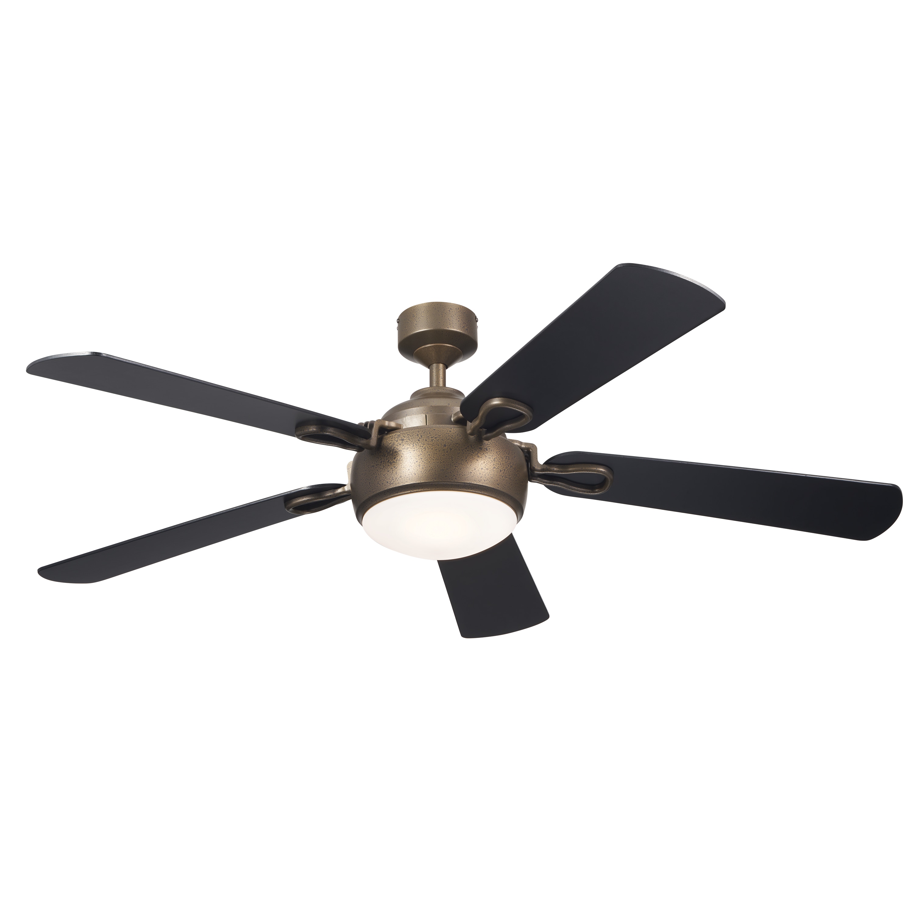 Kichler 300415CHZ Humble 60-in Integrated LED Character Bronze with Black Blades Ceiling Fan With Light ( 5 -Blade )
