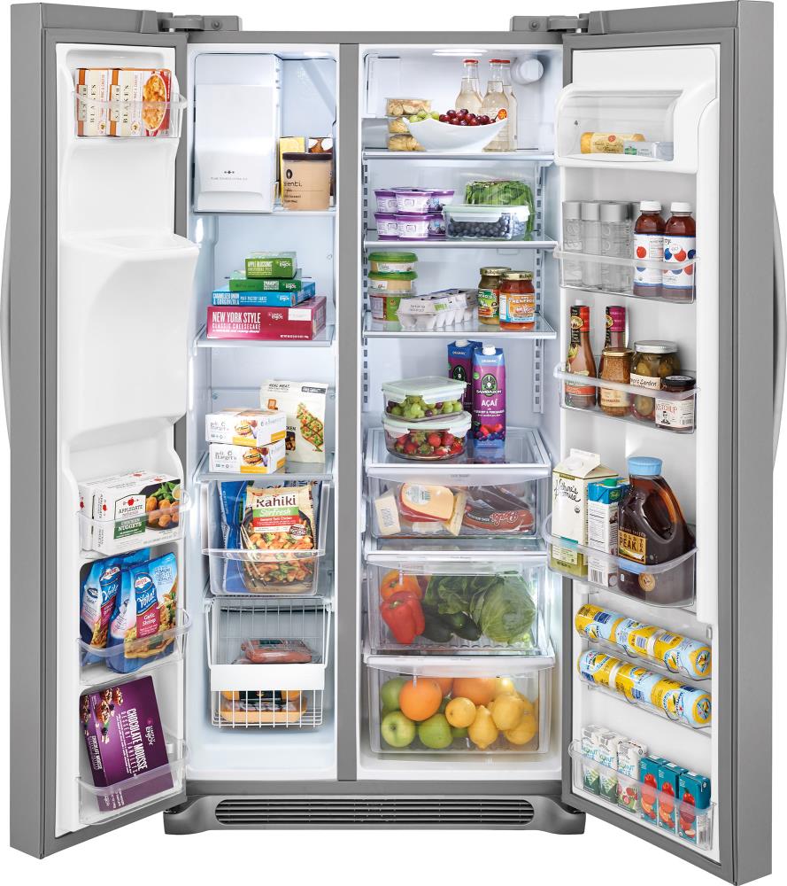 home depot side by side refrigerators stainless steel