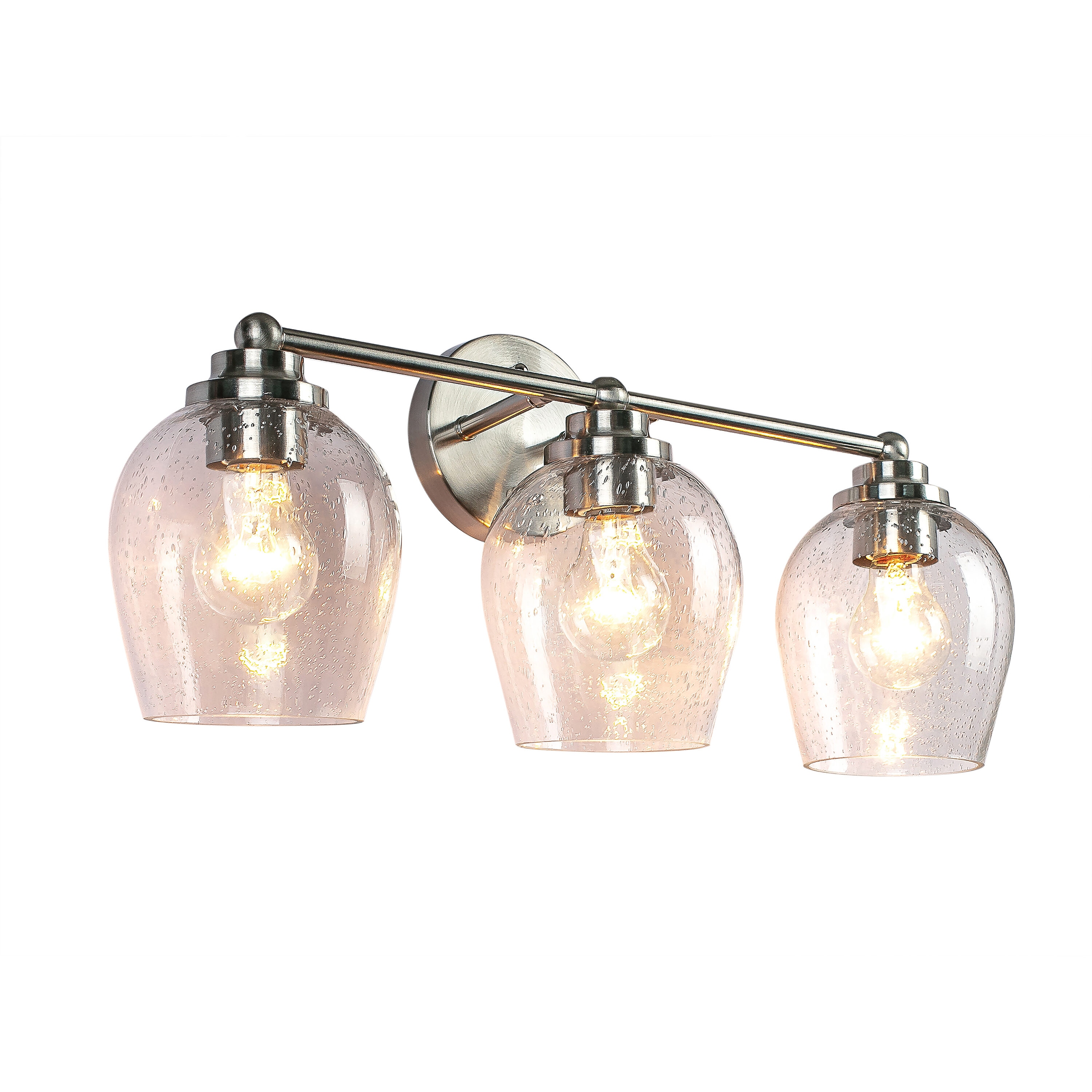 Aspen Creative Corporation 62335-08-3 21.5-in 3 -Light Brushed Nickel Transitional Vanity light