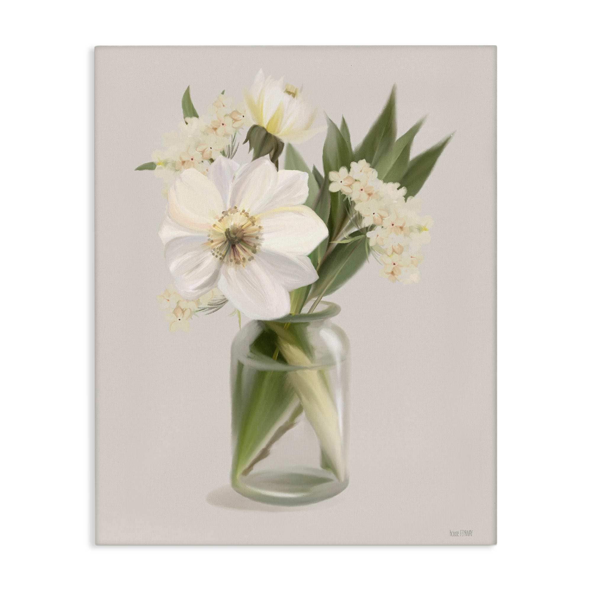 Stupell Industries BS-658-CN-24X30 Spring Flower Bundle Vase Canvas Wall Art By House Fenway 24 x 30