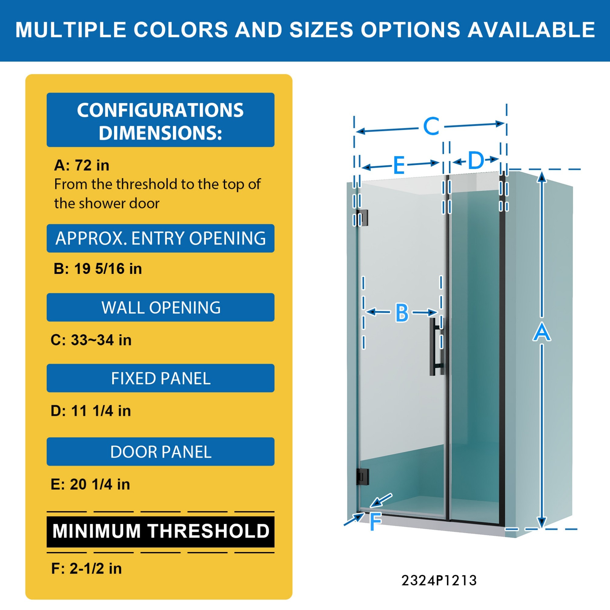 WELLFOR FLEX-24-12MB Shower-Doors - View #2