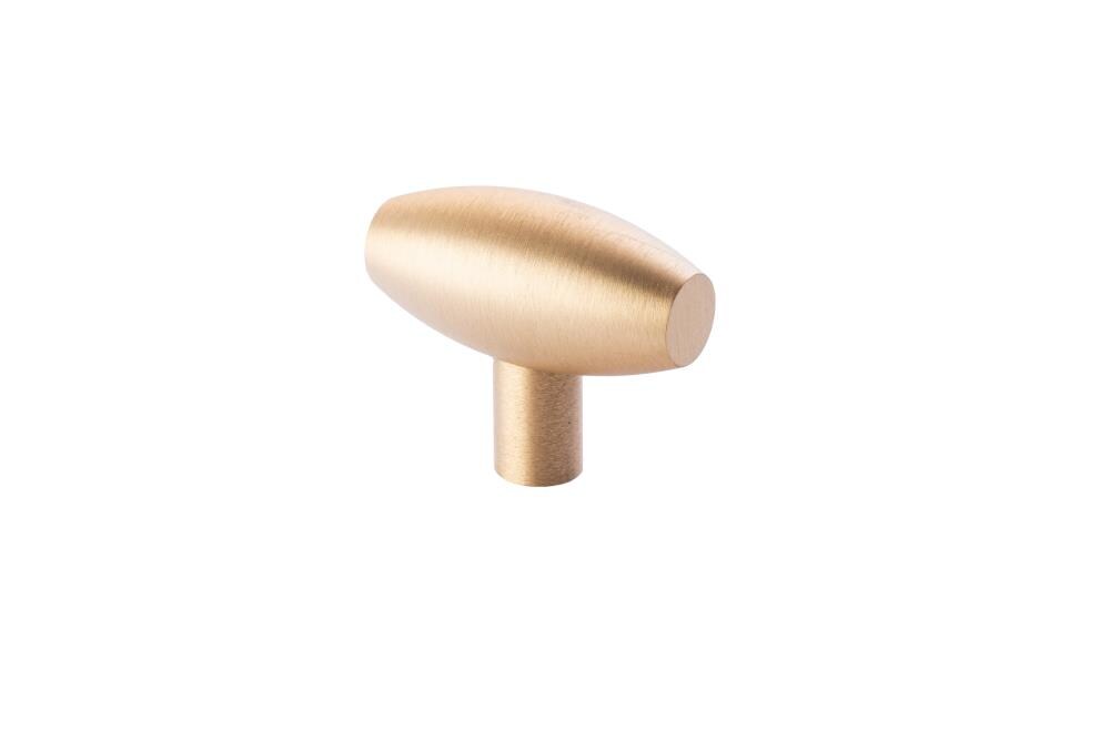 Lews Hardware Barrel 15 In Brass Brushed Oval Transitional Cabinet Knob At 1748