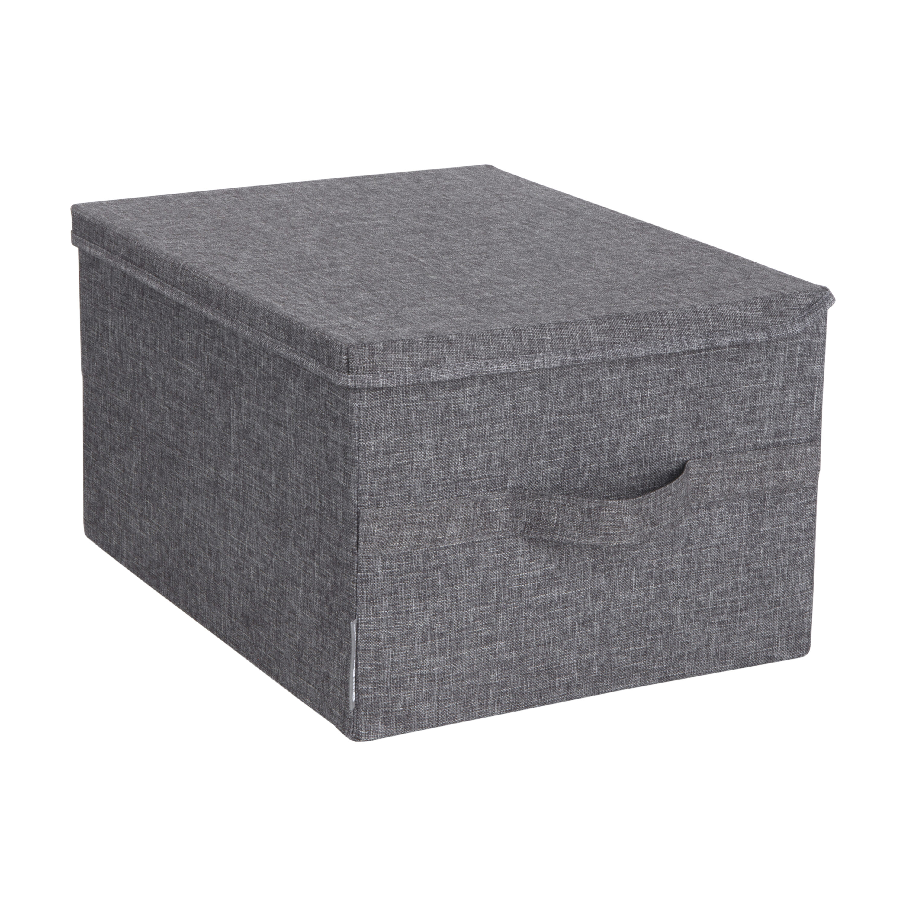 Grey Fabric Storage Box with Lid by Bigso Sweden