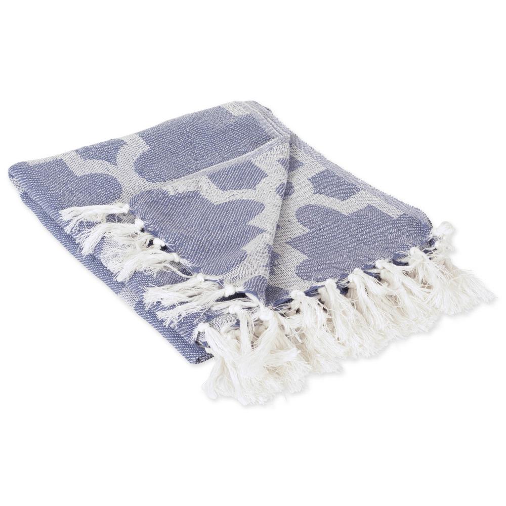 DII CAMZ38558 French Blue 50-in x 60-in Cotton Throw