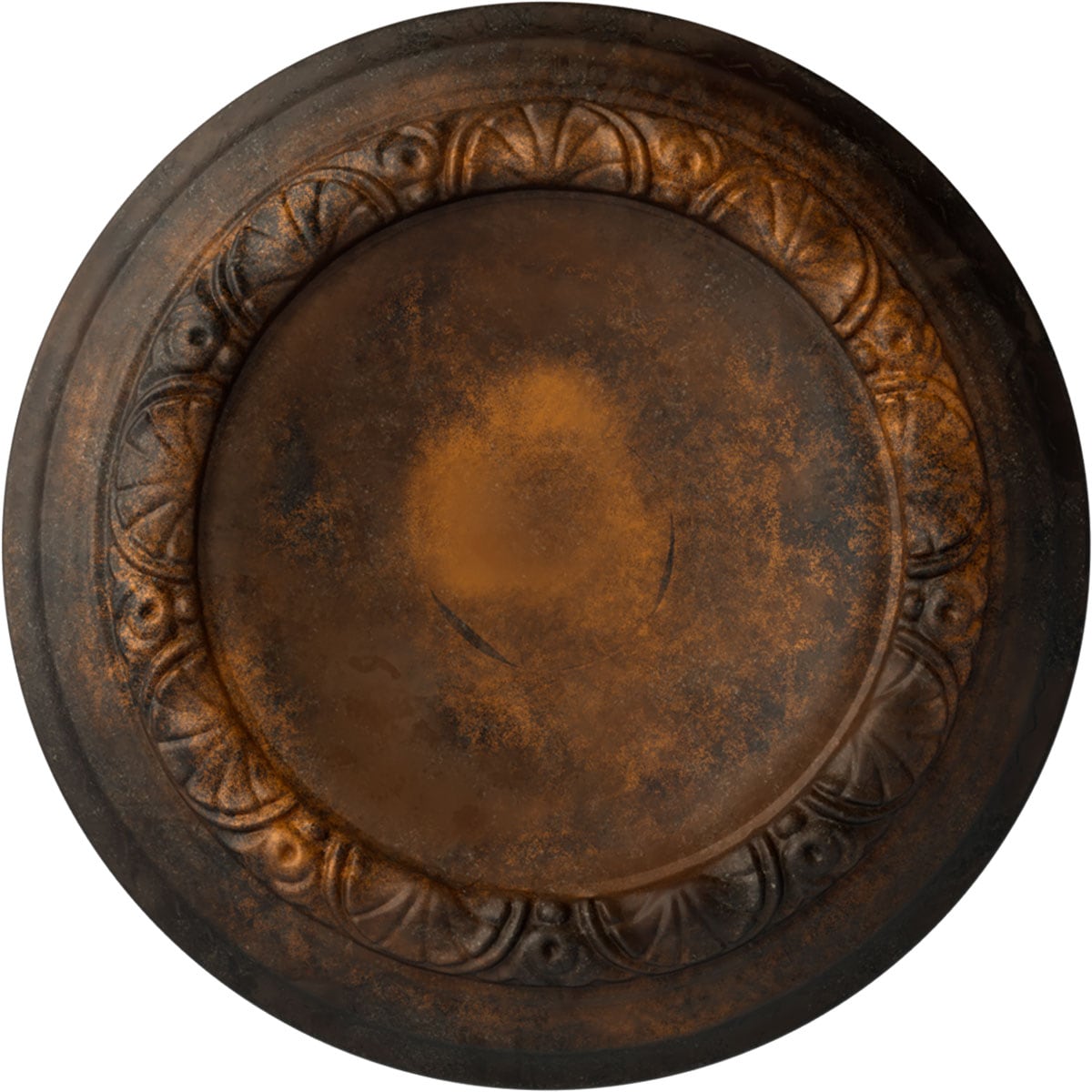 Ekena Millwork CM12CARUS Carlsbad 12.5-in W x 12.5-in L Painted Rust Polyurethane Whole Ceiling Medallion