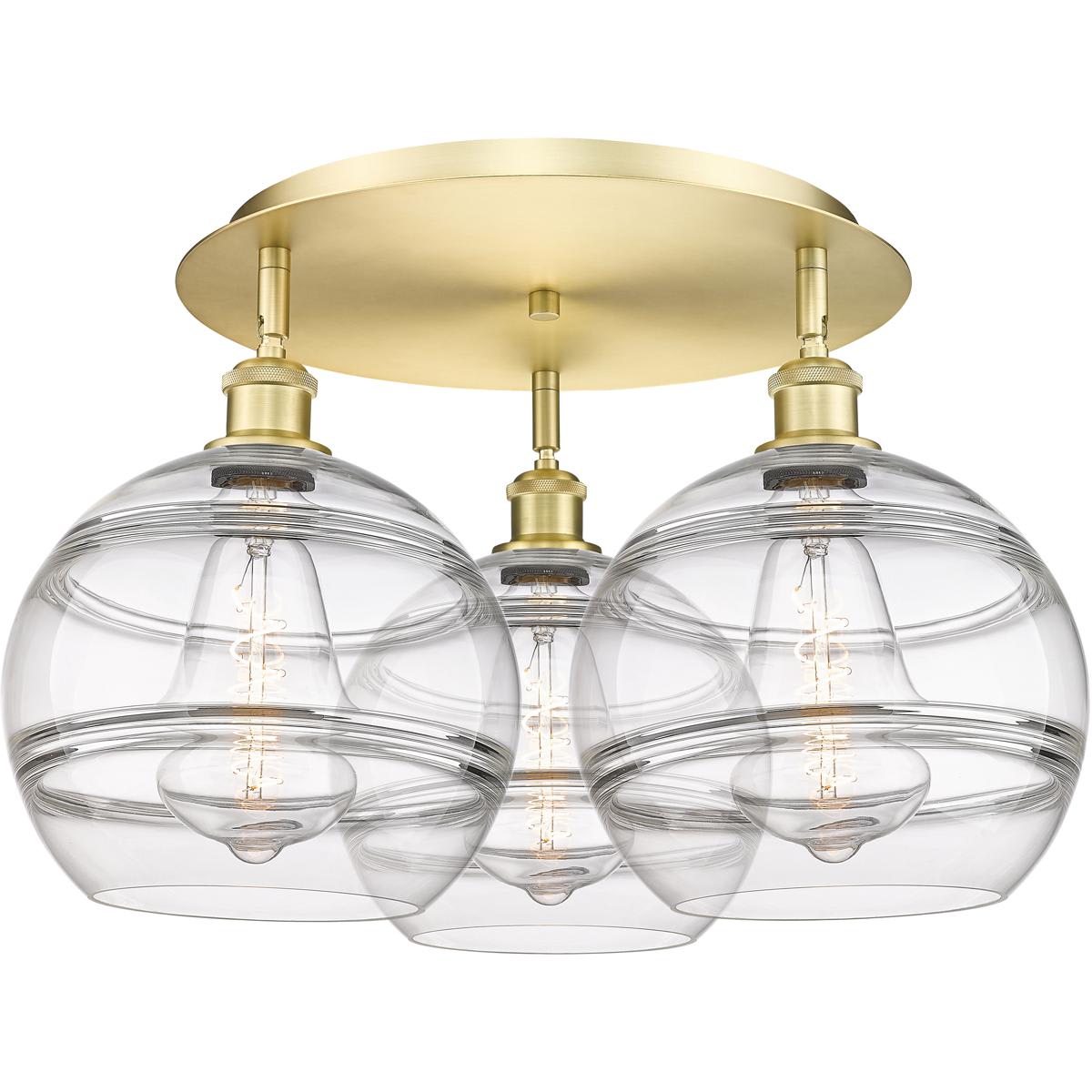 Innovations Lighting 2670853 516-3C-SG-G556-10CL Ballston Rochester Flush Mount