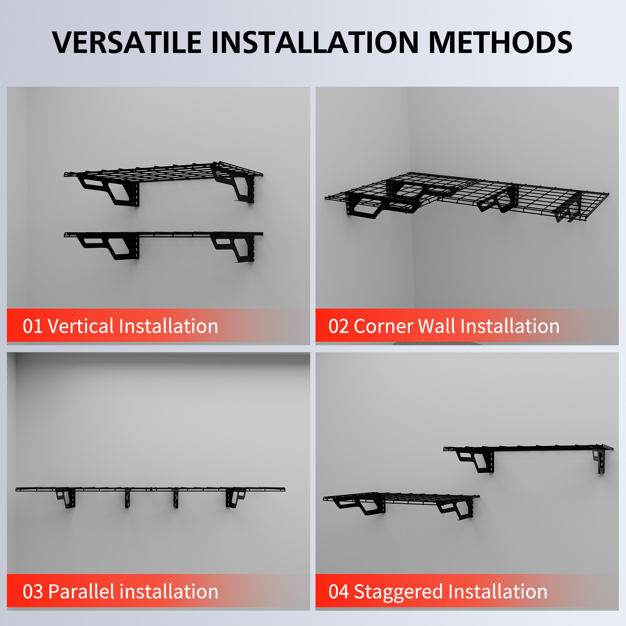 Shuntong SH-2X3-HM-02 Wall-Mounted-Shelving - View #4